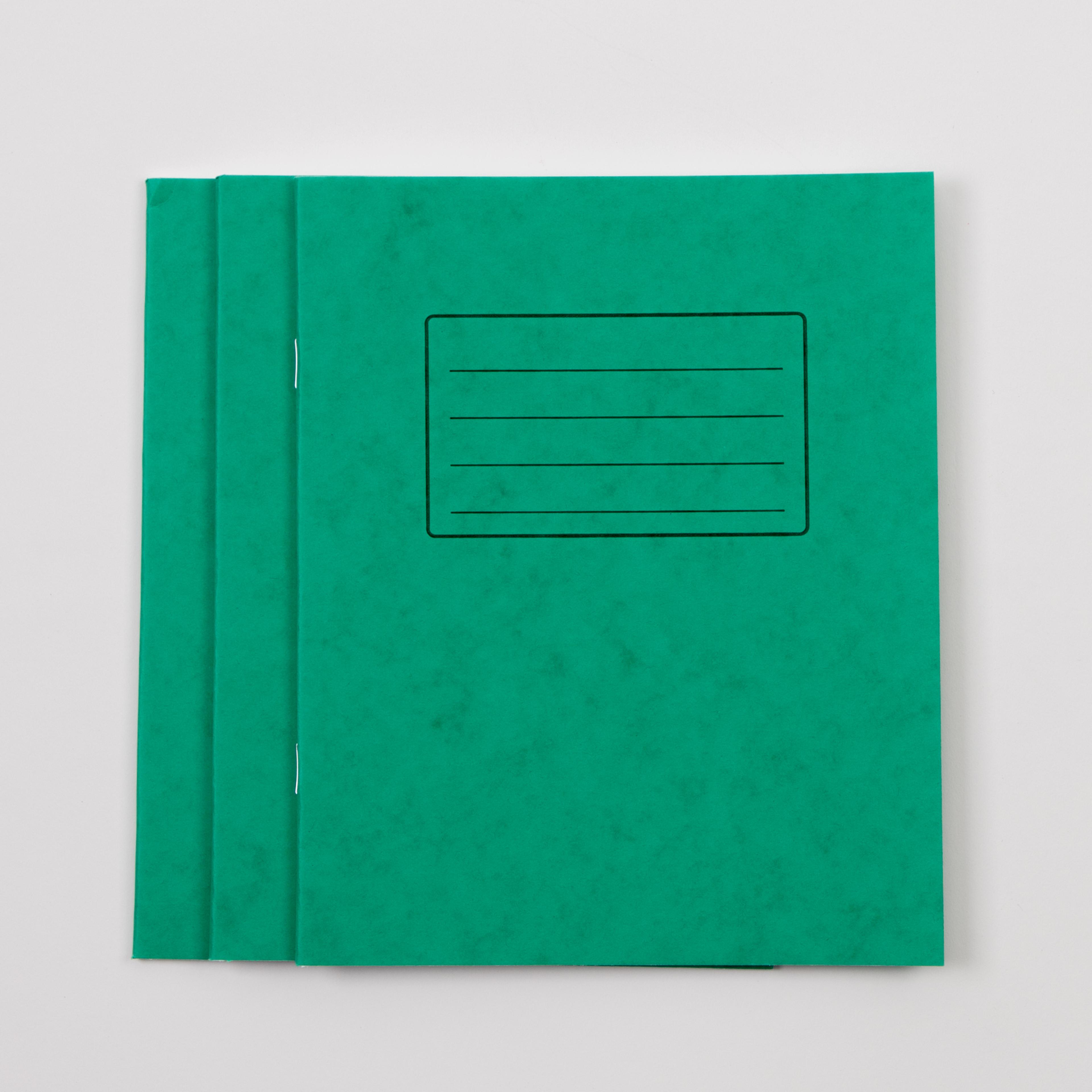 Classmates 8" x 6.5" Exercise Book 48 Page, 15mm Ruled, Green - Pack of 100