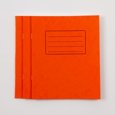 Classmates 8" x 6.5" Exercise Book 48 Page, 8mm Ruled With Margin, Orange - Pack of 100