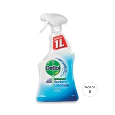 Dettol Surface Cleanser Trigger Spray No Fragrance - 1 Litre - Pack of 6