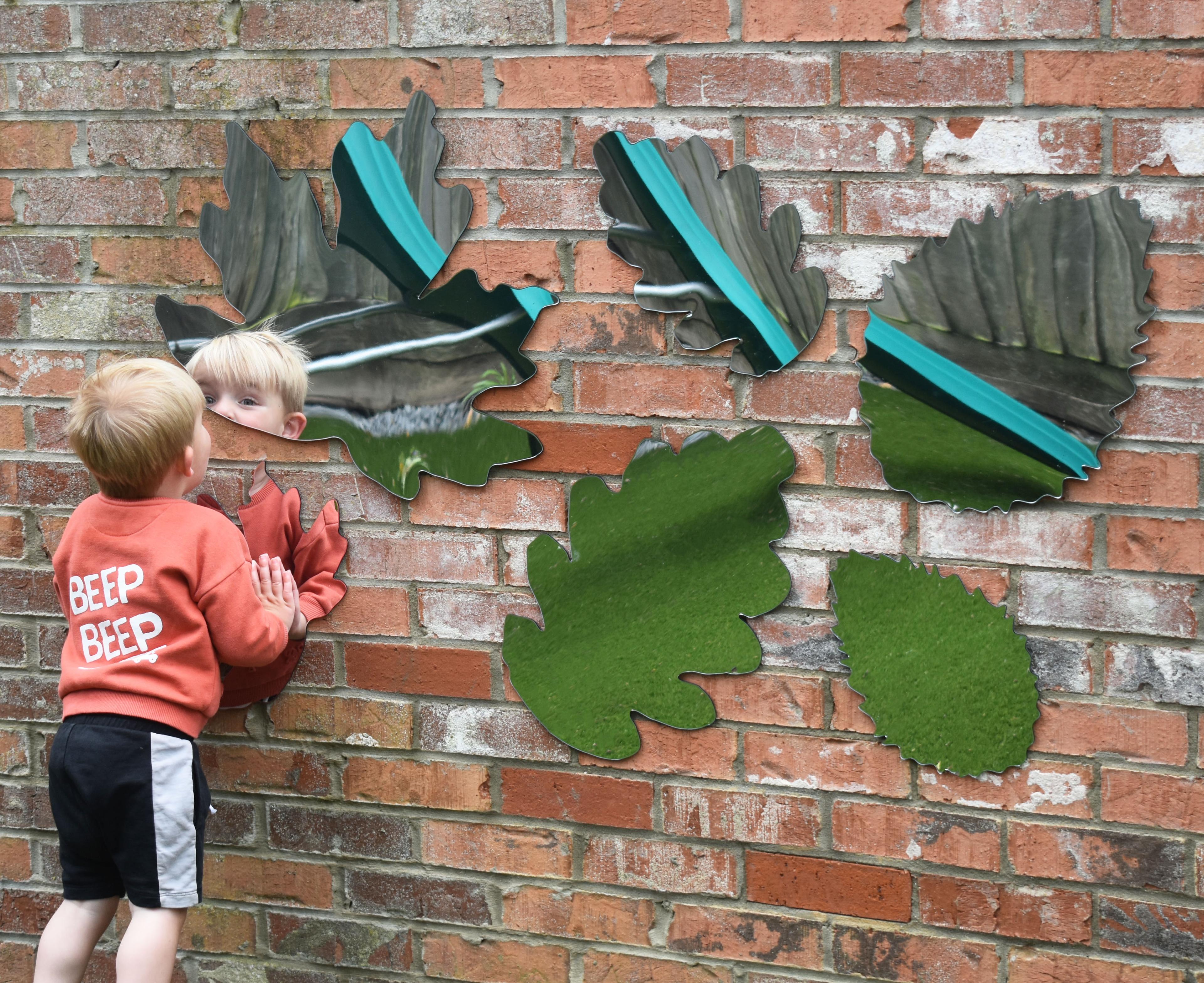 Outdoor/Indoor Leaf Mirror Set from Hope Education