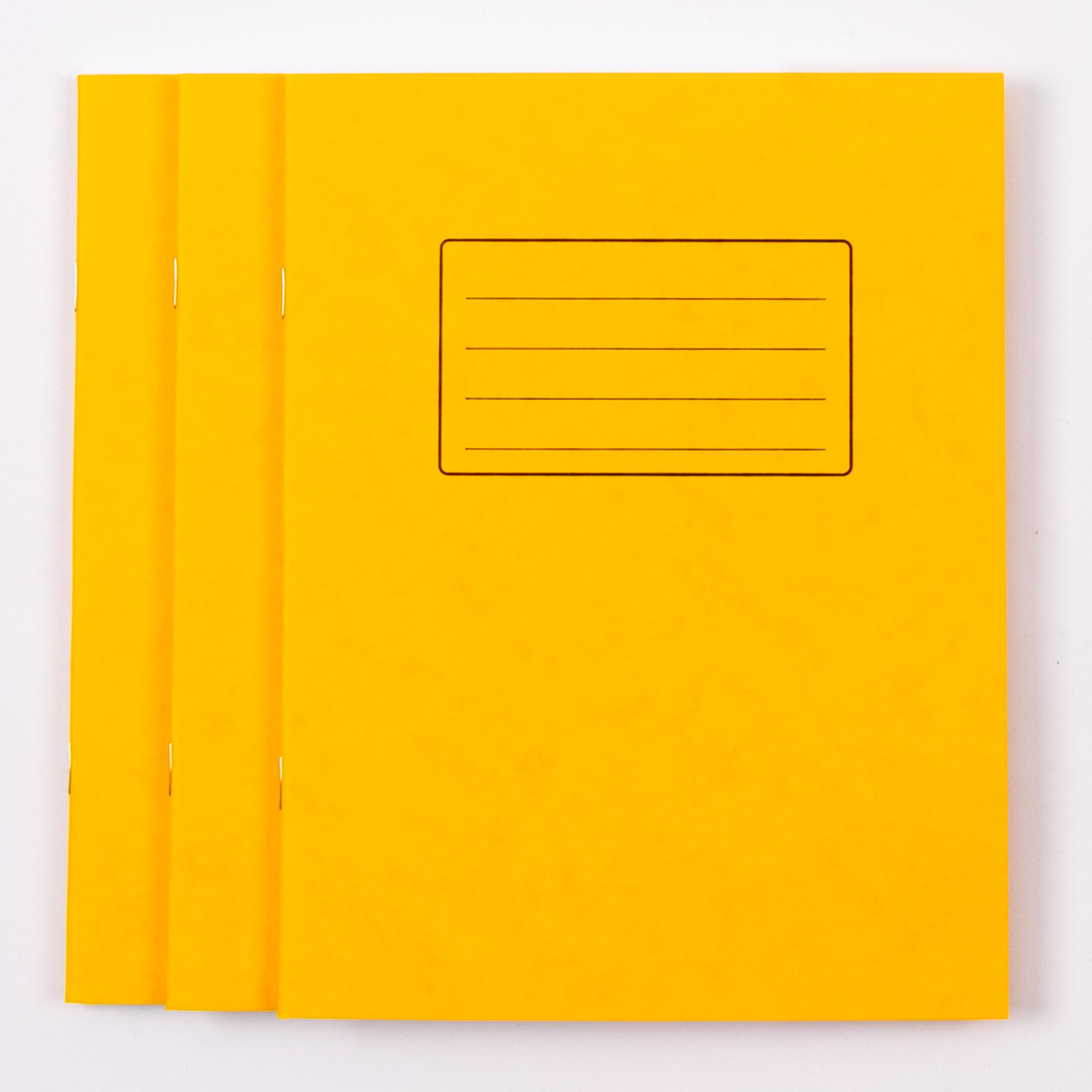 Classmates 9" x 7" Exercise Book 80 Page, Plain, Yellow - Pack of 100