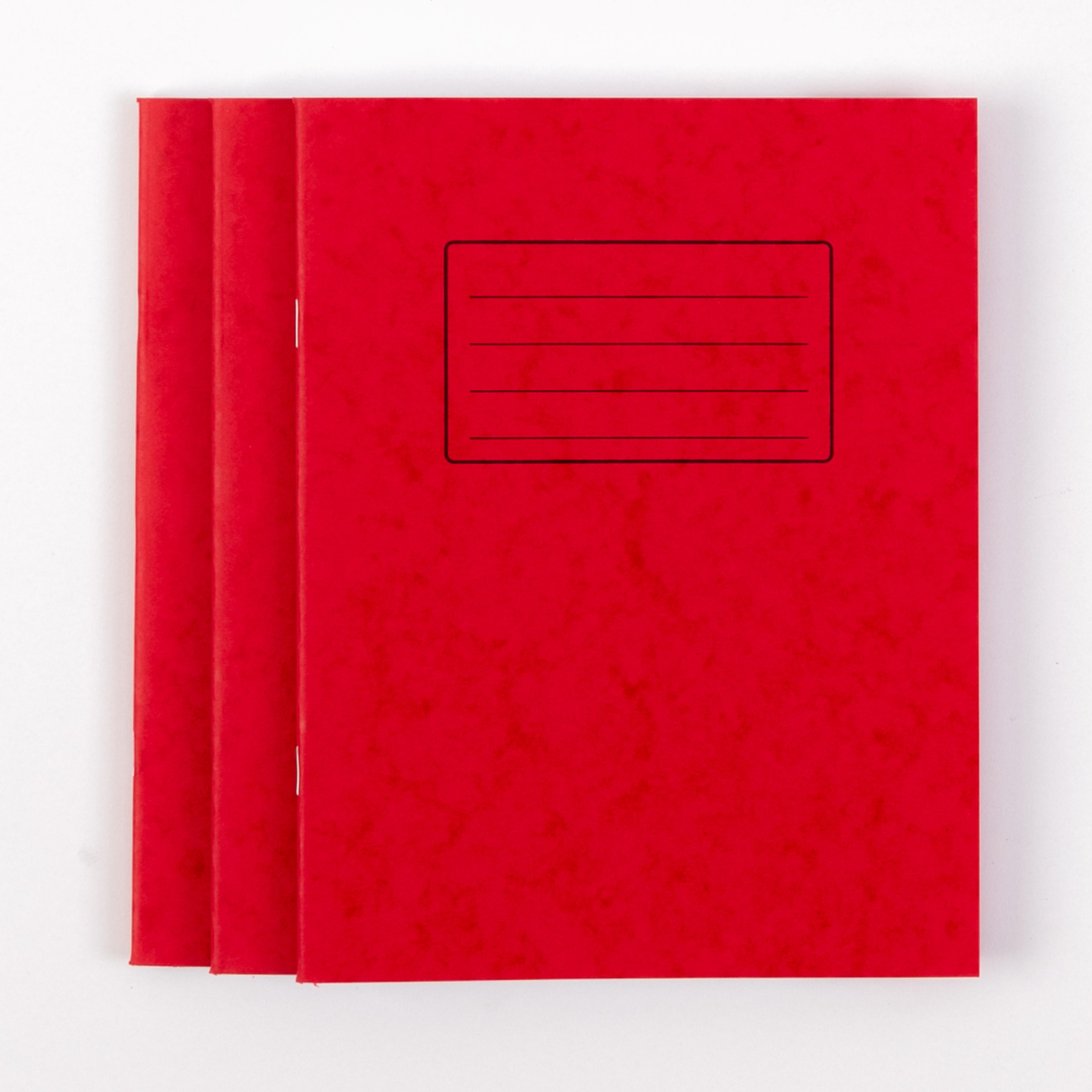 Classmates 9" x 7" Exercise Book 96 Page, 8mm Ruled With Margin, Red - Pack of 50