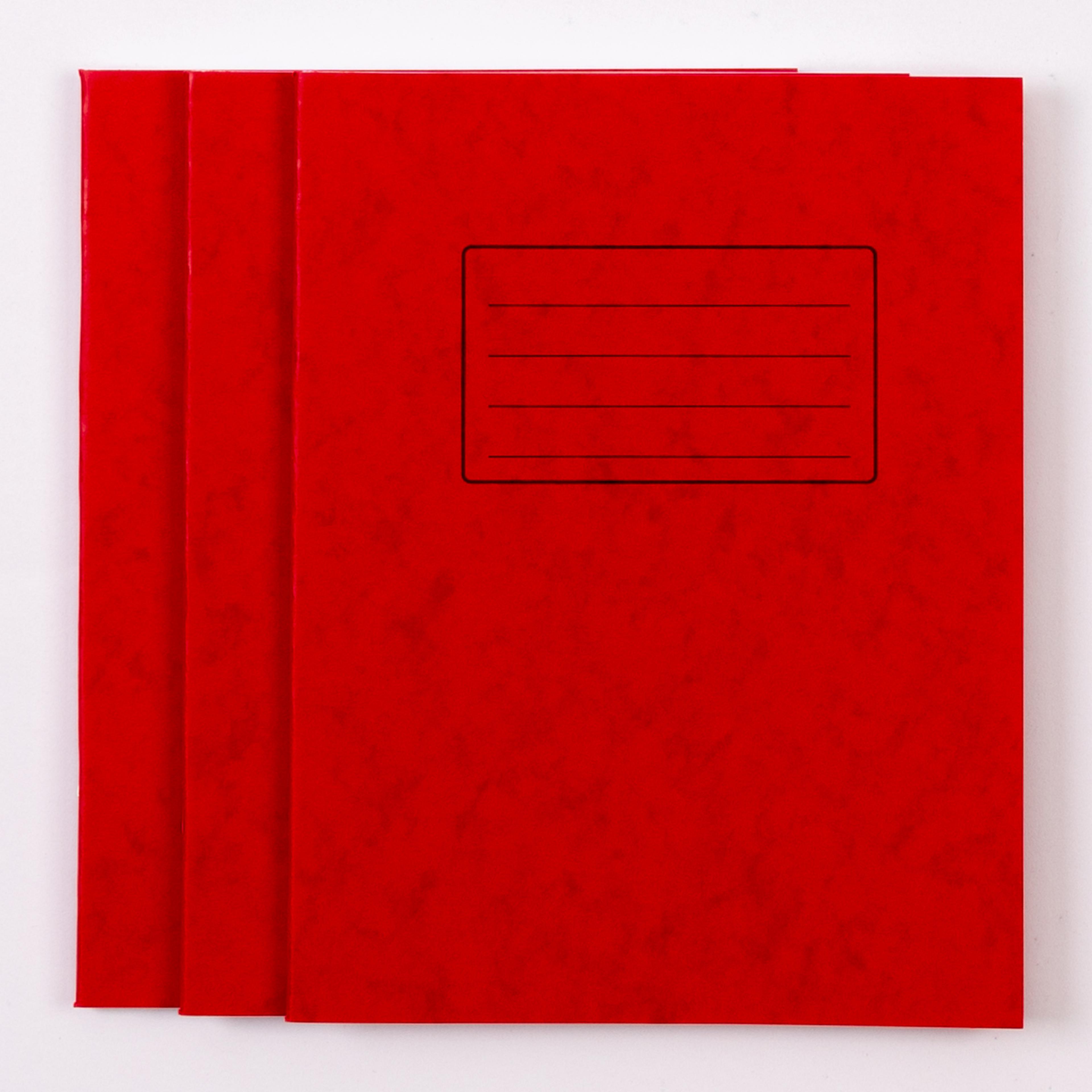 Classmates 9" x 7" Exercise Book 80 Page, 10mm Squared, Red - Pack of 100