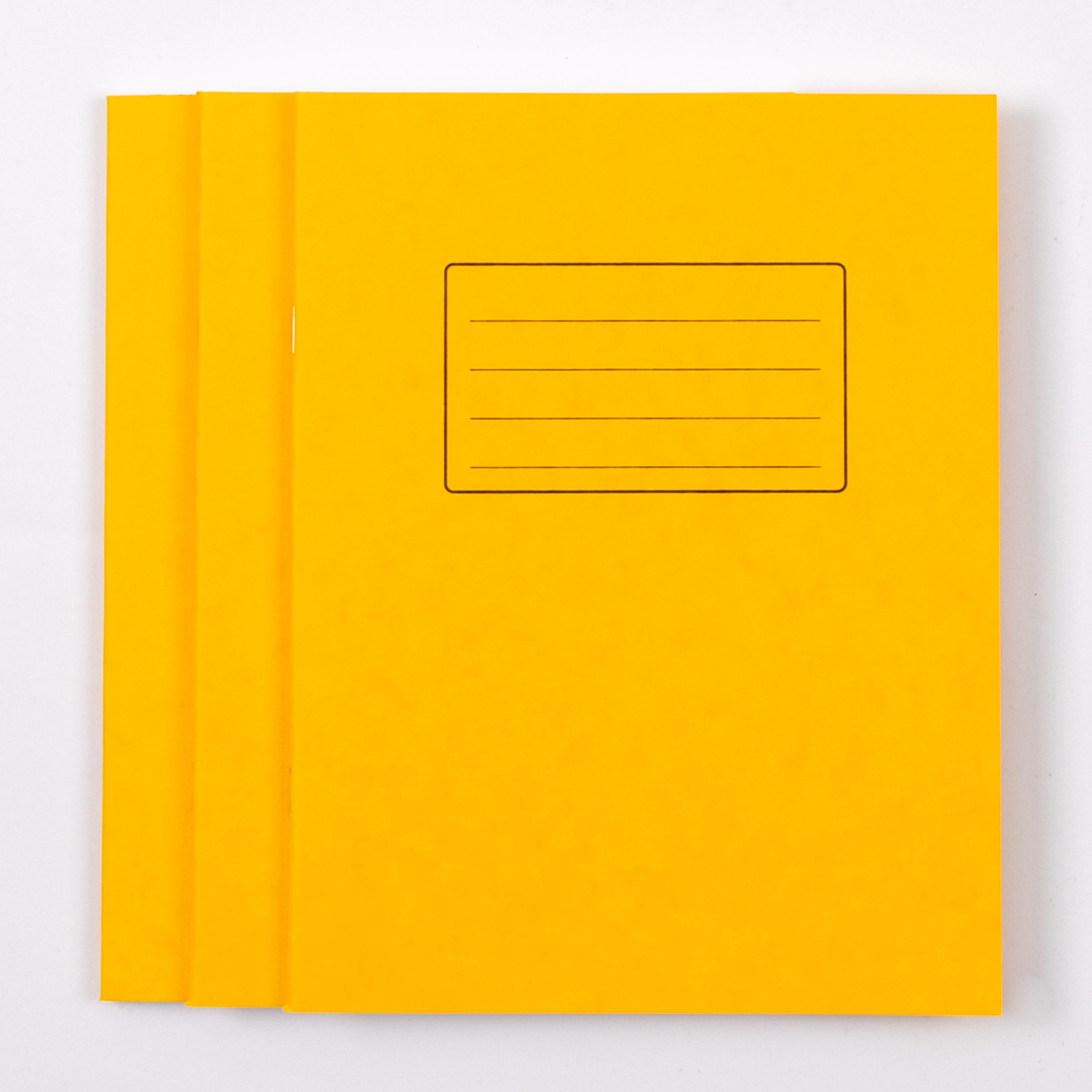 Classmates 9" x 7" Exercise Book 80 Page, 10mm Squared, Yellow - Pack of 100