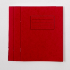 Classmates 9"x7" Exercise Book 32 Page, Top Half Plain/Bottom Half 15mm Ruled, Red - Pack of 100