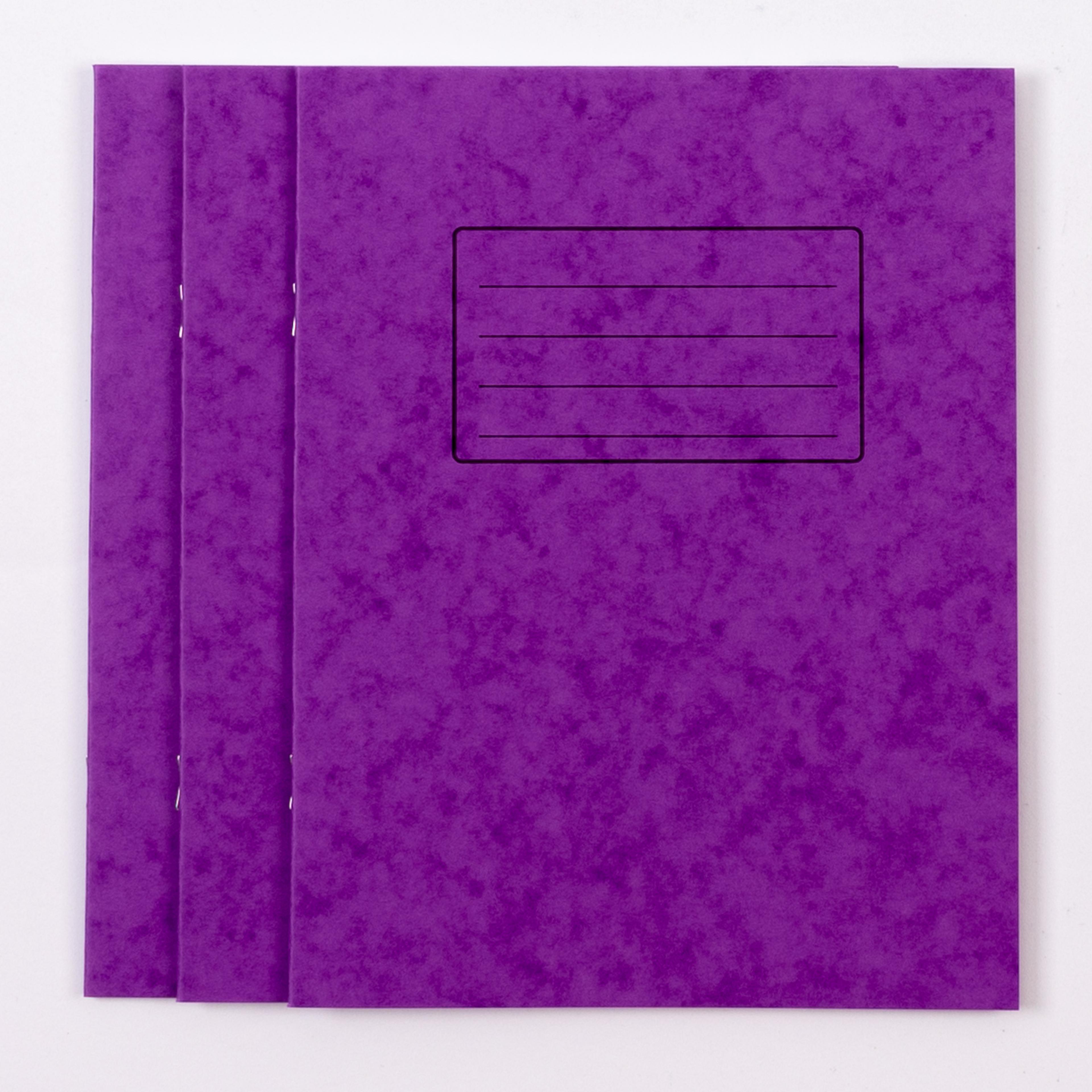 Classmates 9"x7" Exercise Book 32 Page, 15mm Ruled/Plain Alternate, Purple - Pack of 100