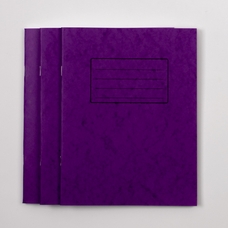 Classmates 9"x7" Exercise Book 64 Page, 8mm Ruled With Margin, Purple - Pack of 100