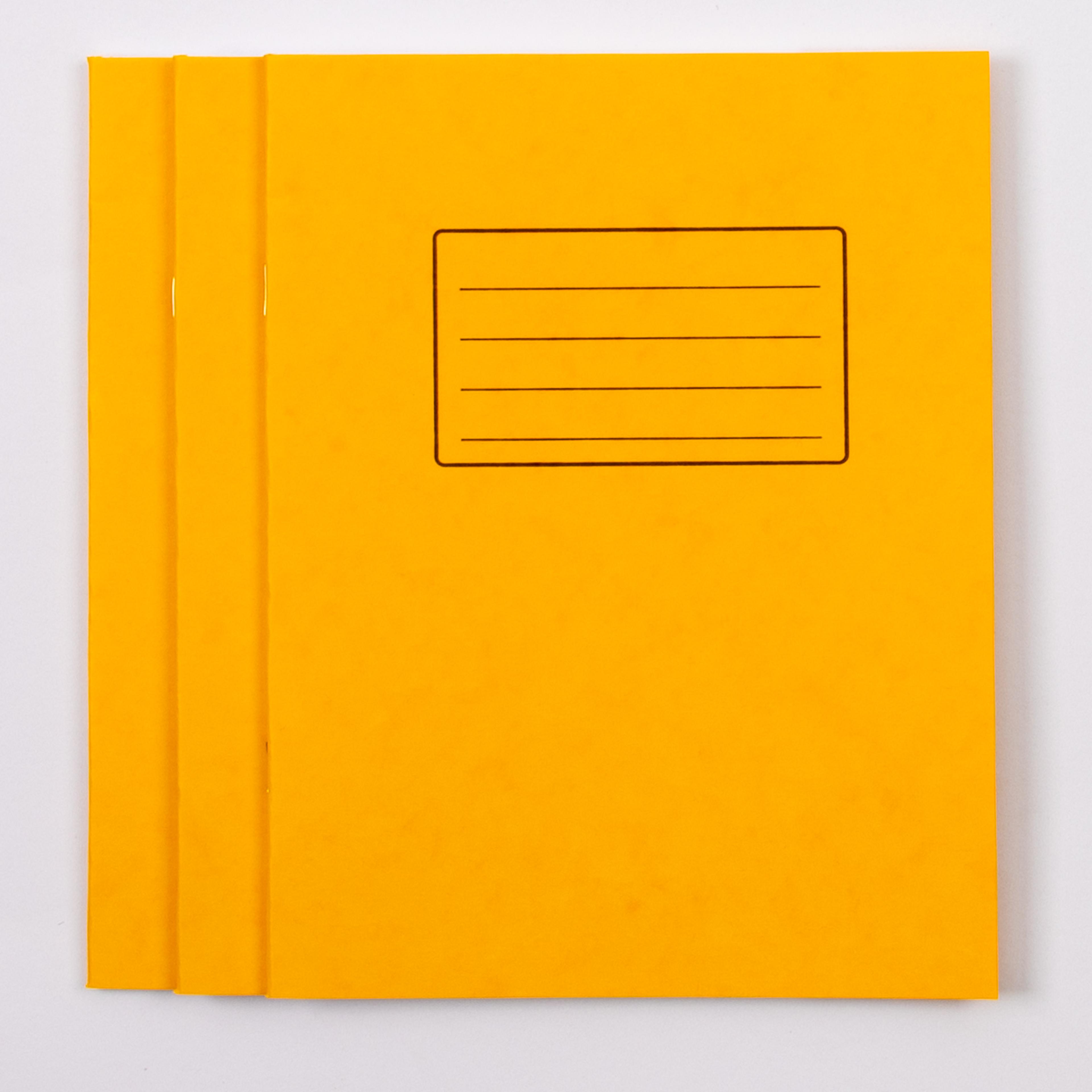 Classmates 9"x7" Exercise Book 48 Page, 8mm Ruled with Margin, Yellow - Pack of 100