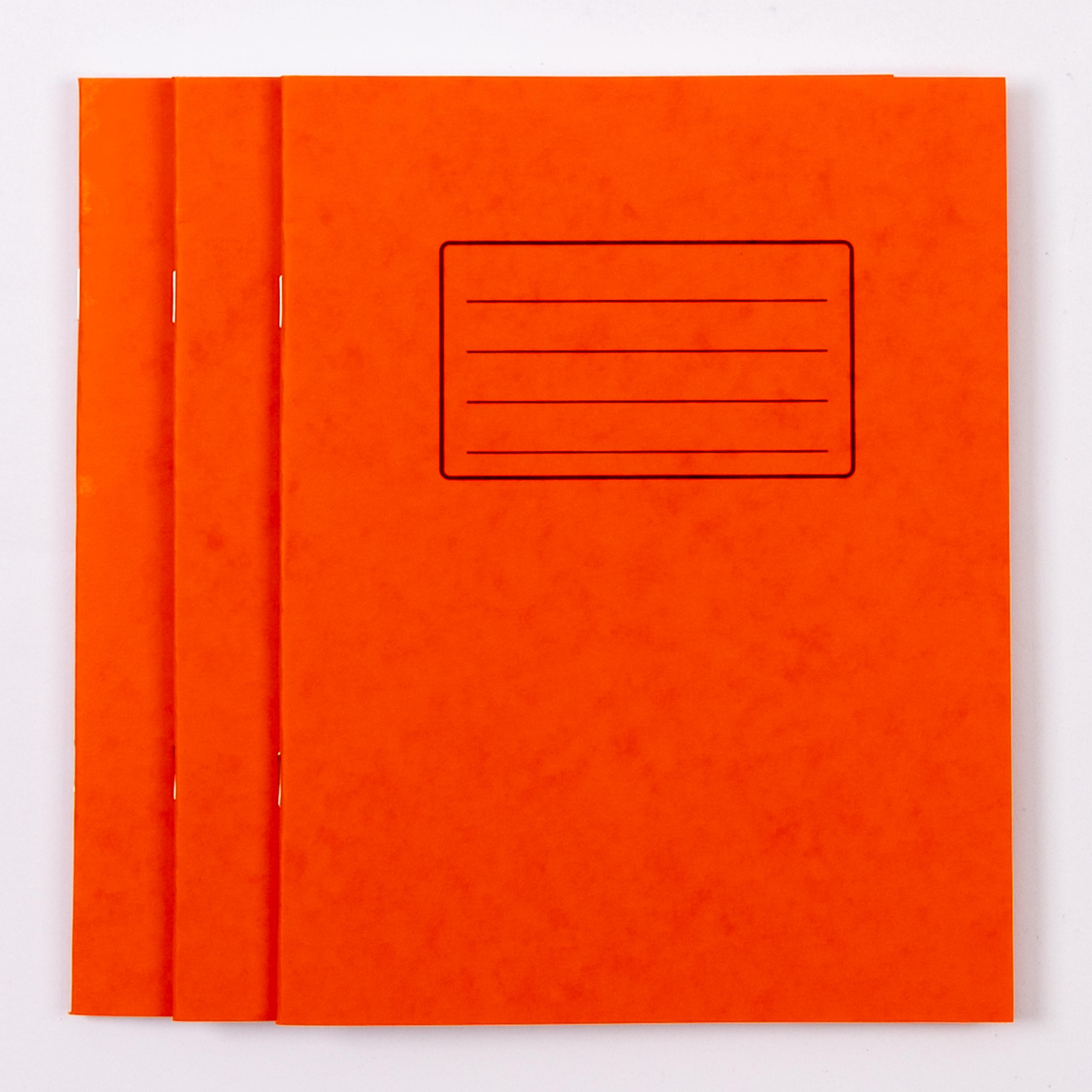 Classmates 9"x7" Exercise Book 48 Page, 8mm Ruled with Margin, Orange - Pack of 100