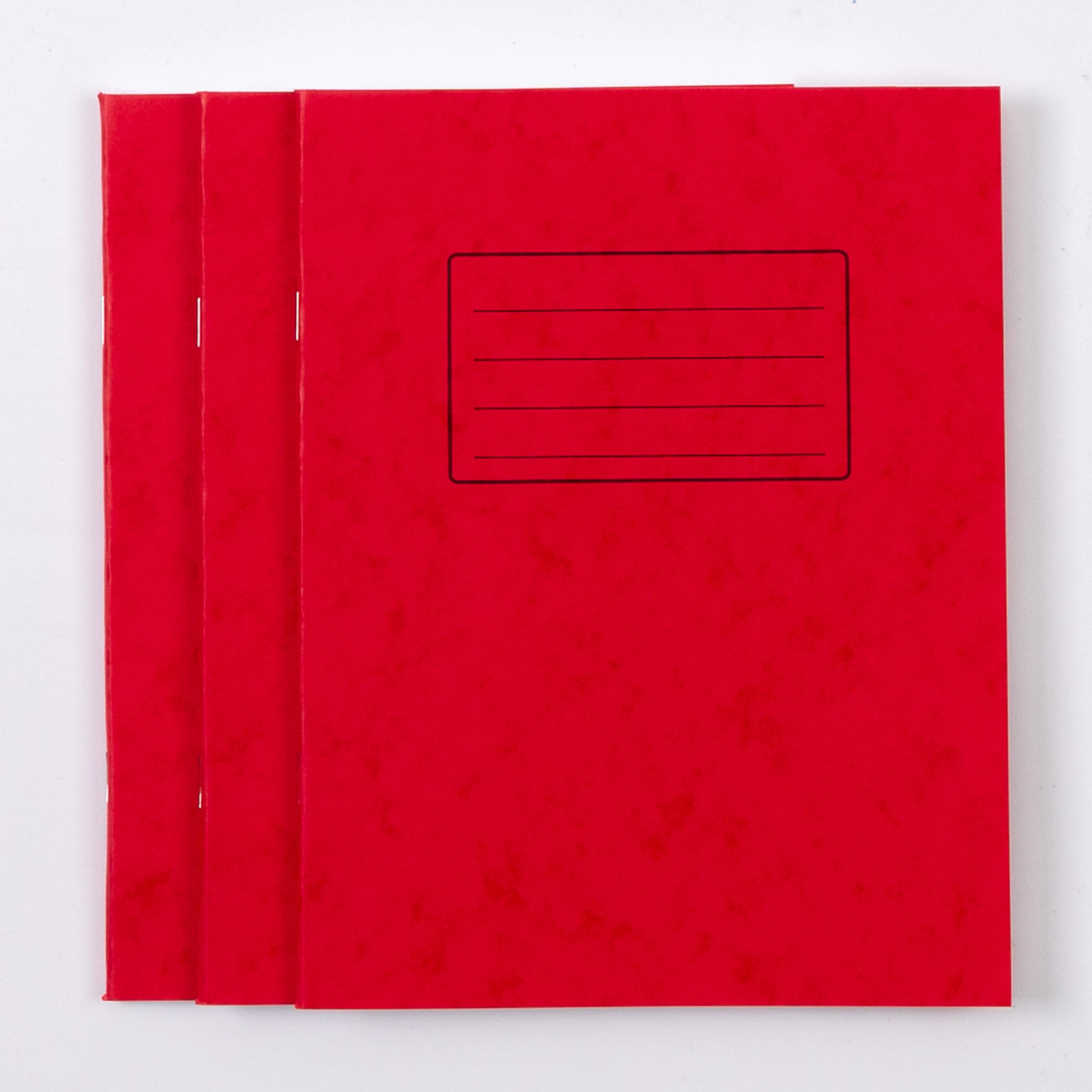Classmates 9"x7" Exercise Book 80 Page, 8mm Ruled With Margin, Red - Pack of 100