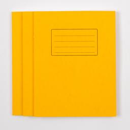 Classmates 9"x7" Exercise Book 80 Page, 8mm Ruled With Margin, Yellow - Pack of 100