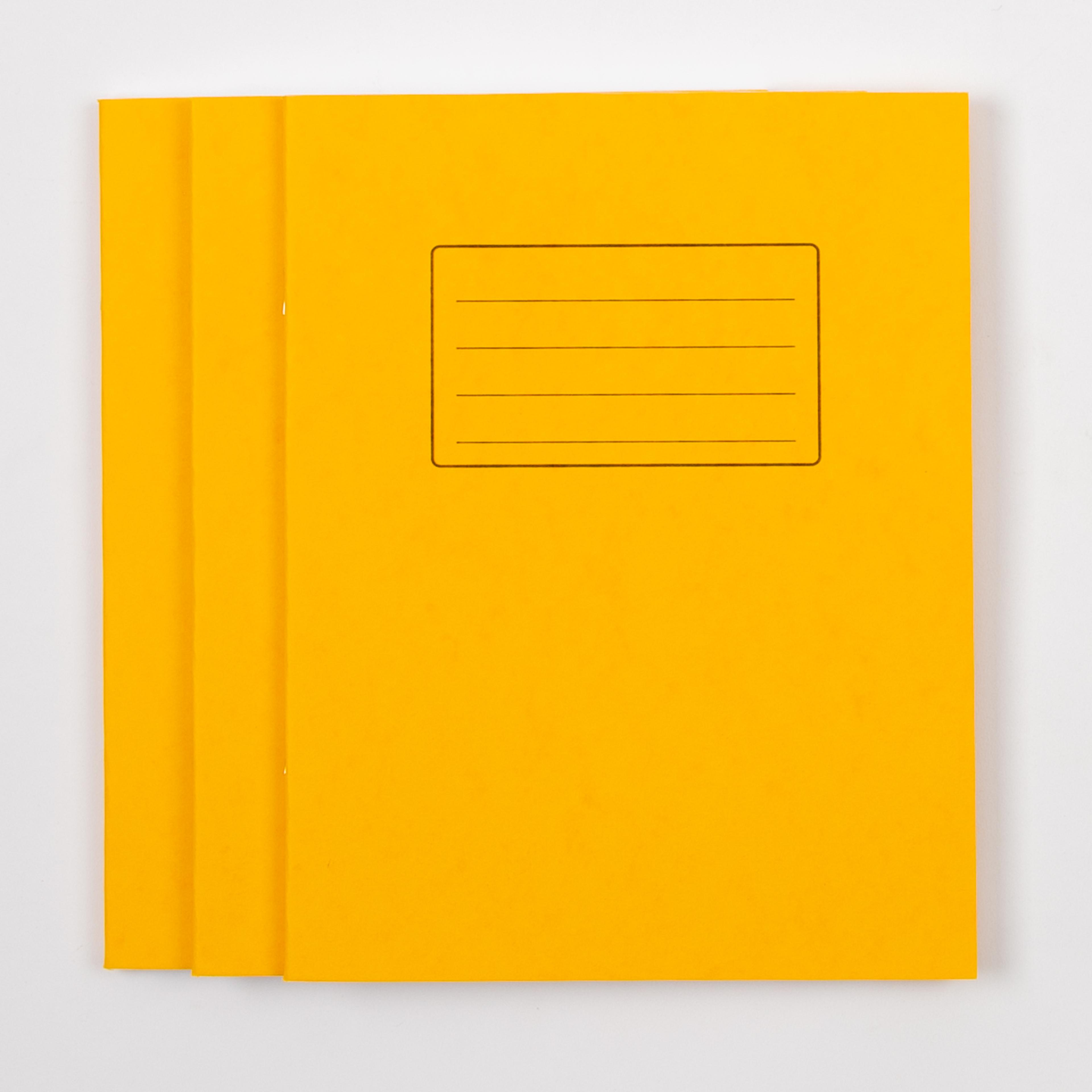 Classmates 9"x7" Exercise Book 80 Page, 8mm Ruled With Margin, Yellow - Pack of 100