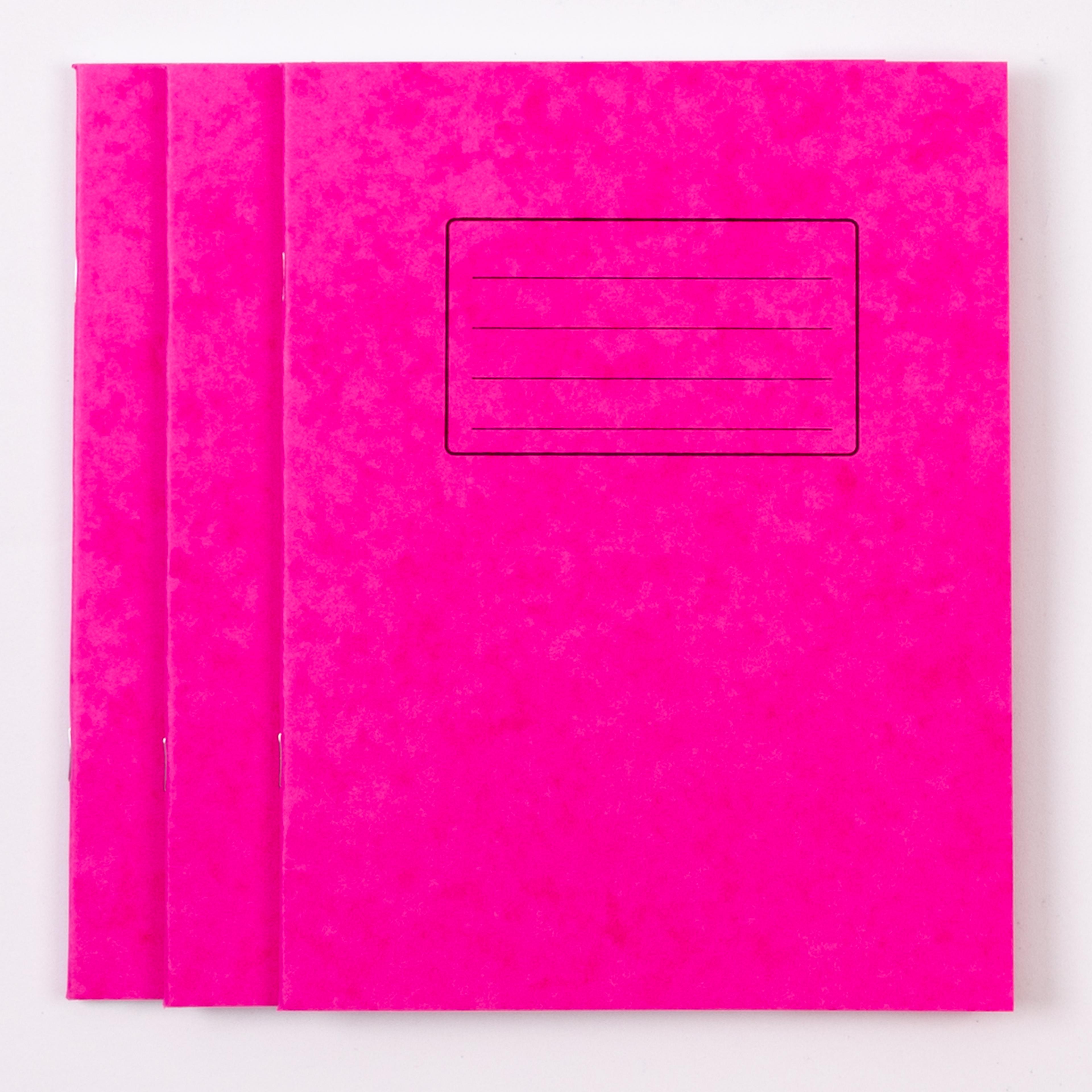 Classmates 9"x7" Exercise Book 80 Page, 8mm Ruled With Margin, Pink - Pack of 100