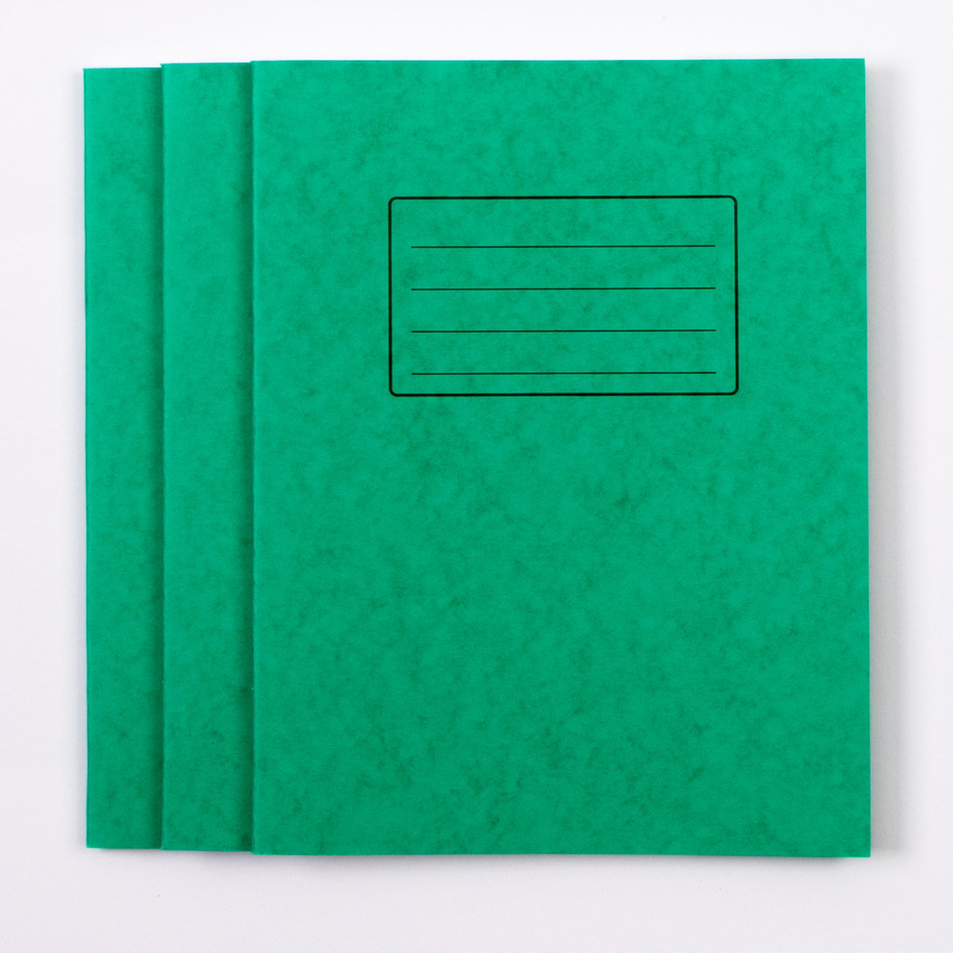 Classmates 9"x7" Exercise Book 64 Page, 8mm Ruled With Margin, Green - Pack of 100