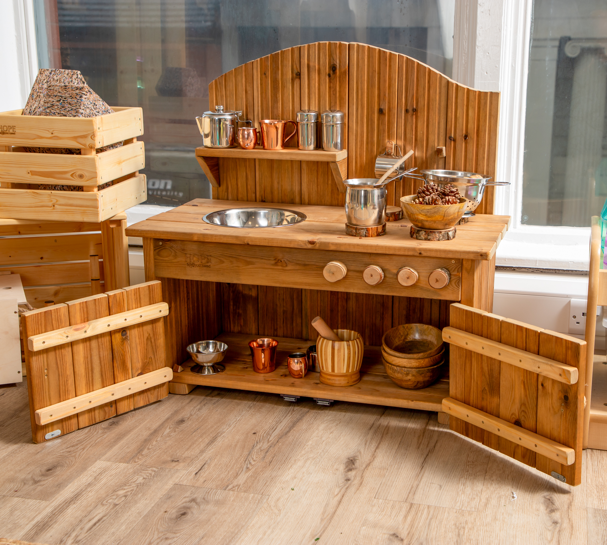 Outdoor Rustic Wooden Messy Kitchen From Hope Education