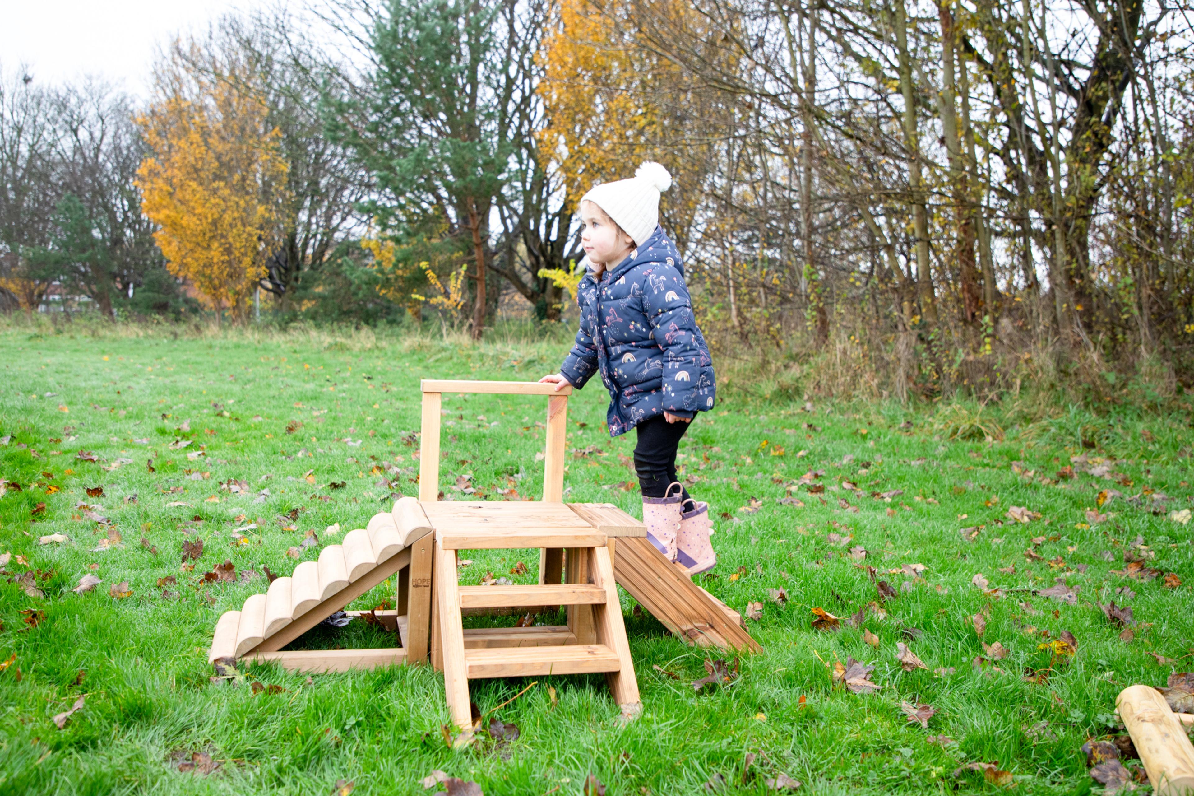 Outdoor Step & Ramp Mini Climbing Set From Hope Education