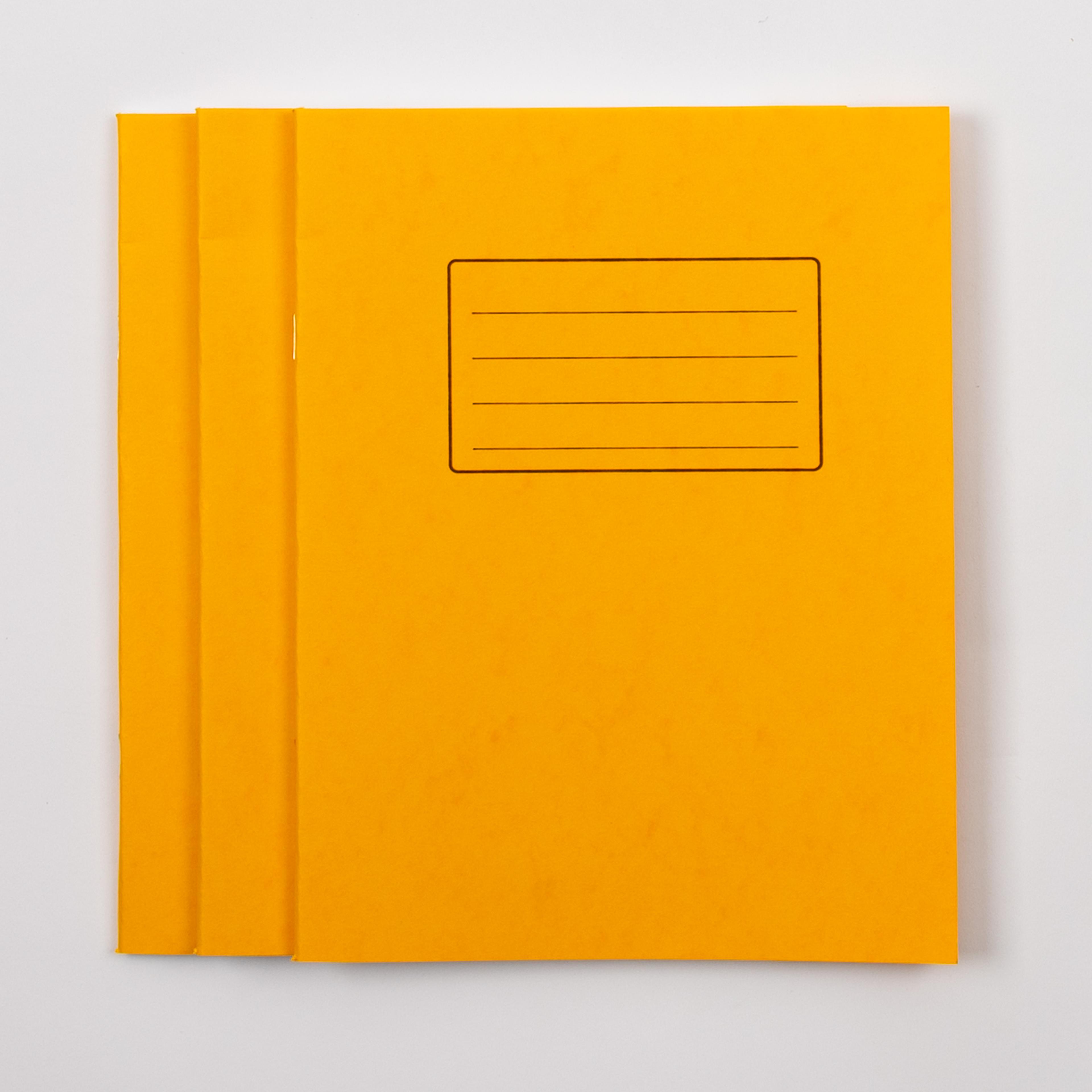 Classmates 9"x7" Exercise Book 64 Page, 8mm Ruled With Margin, Yellow - Pack of 100