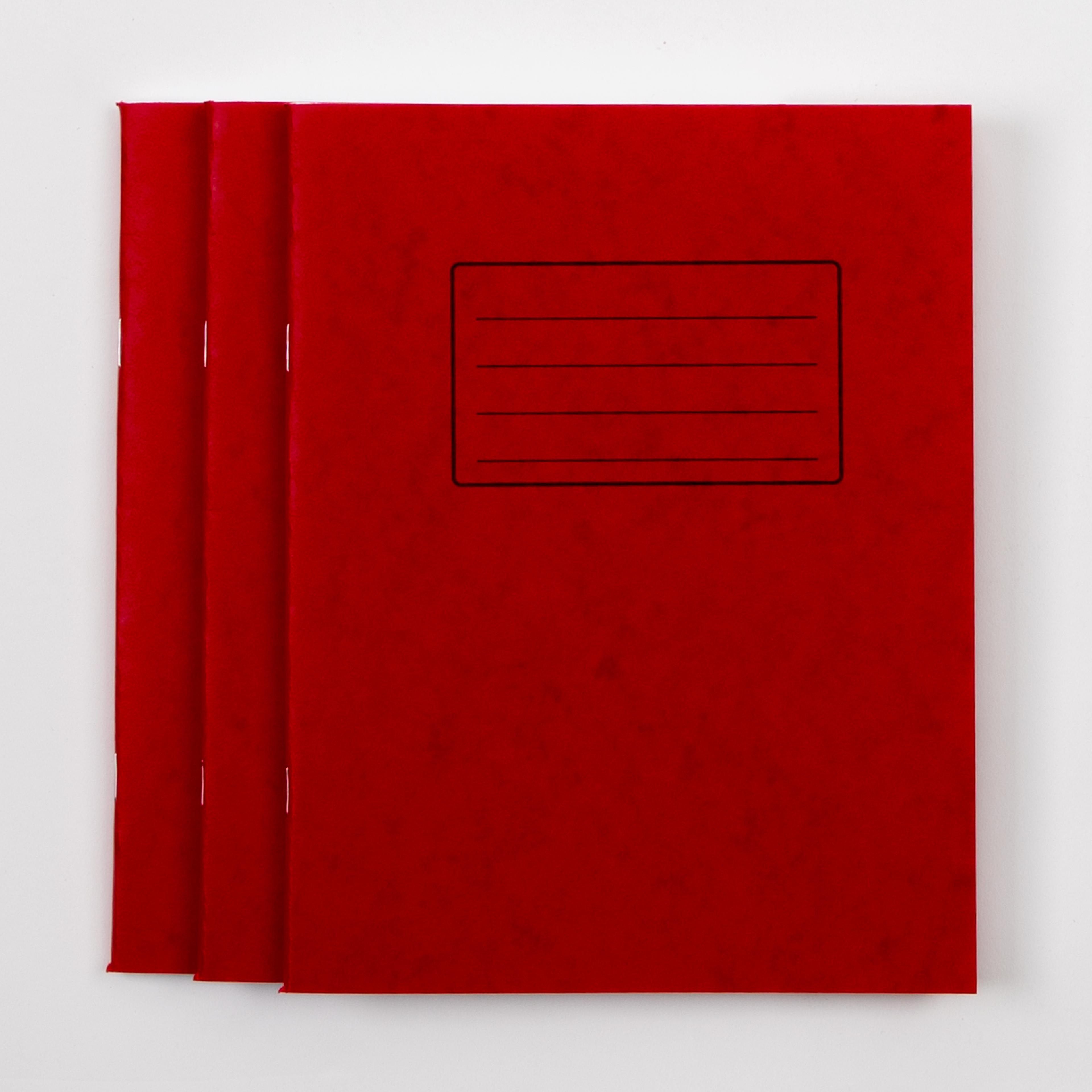 Classmates 9"x7" Exercise Book 120 Page, 8mm Ruled With Margin, Red - Pack of 50