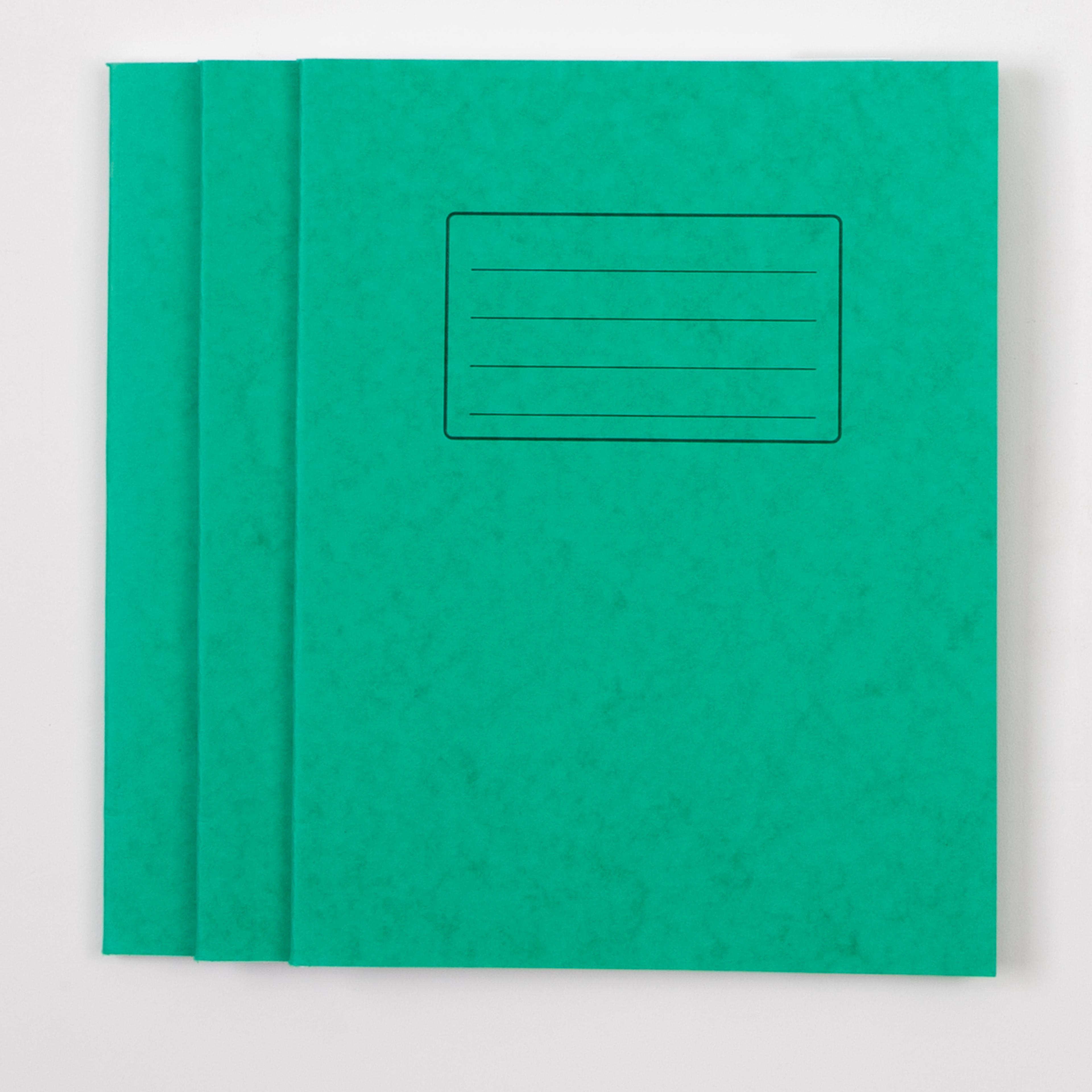 Classmates 9"x7" Exercise Book 120 Page, 8mm Ruled With Margin, Green - Pack of 50
