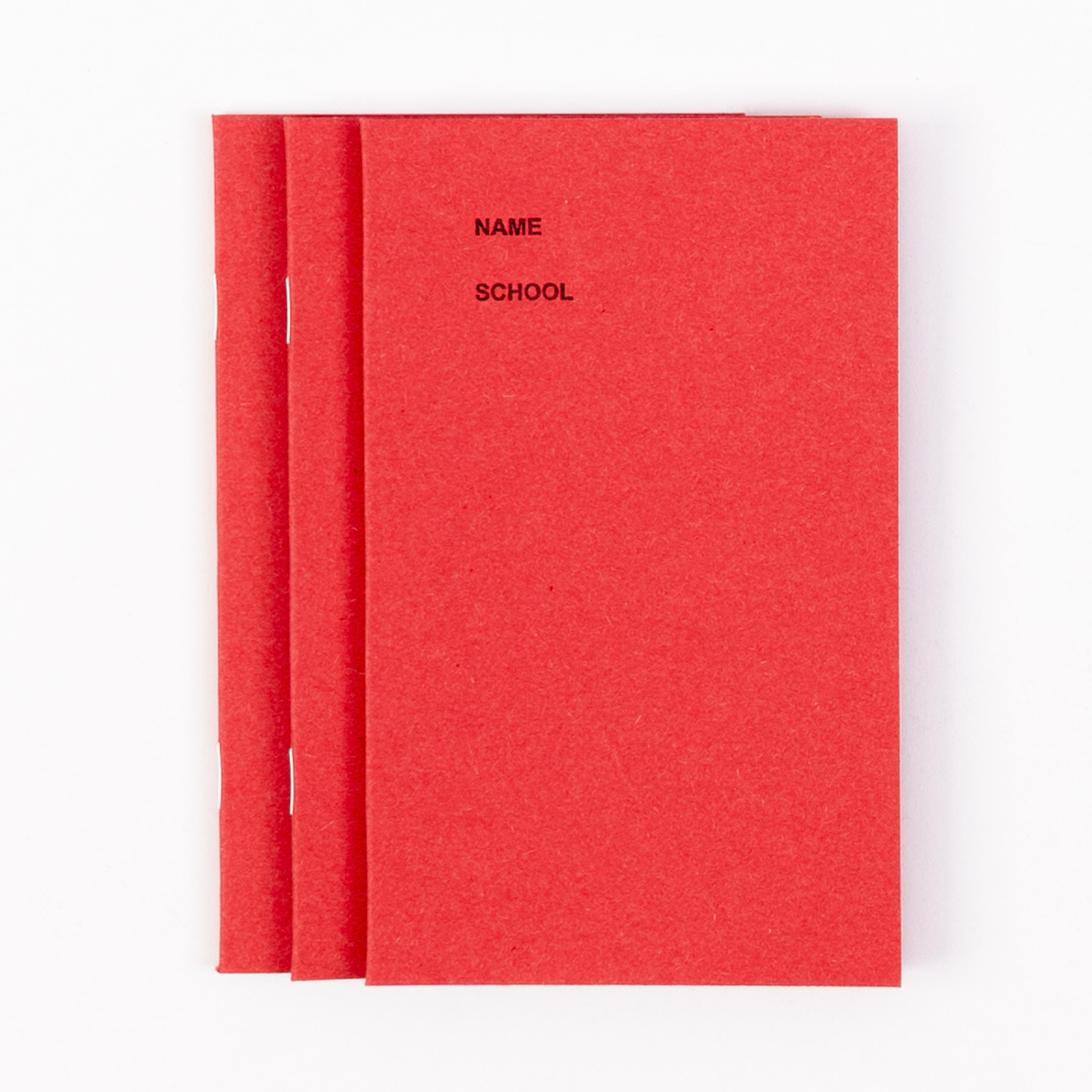 Classmates 165 x 100mm (6.5 x 4") Notebook 48 Page, 8mm Ruled, Red - Pack of 100