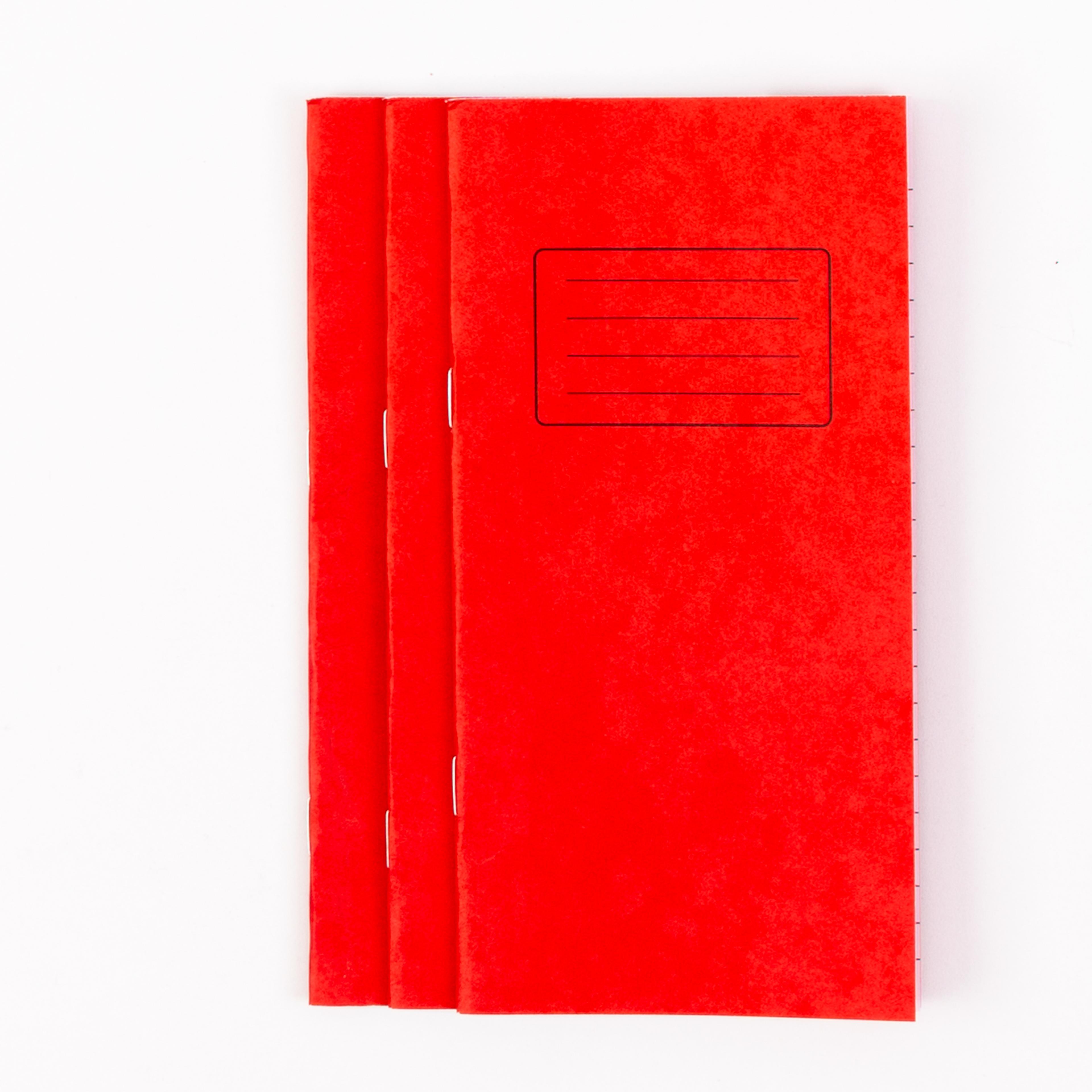 Classmates 200 x 100mm (7.8 x 3.9") Notebook 32 Page, 8mm Ruled, Red - Pack of 100