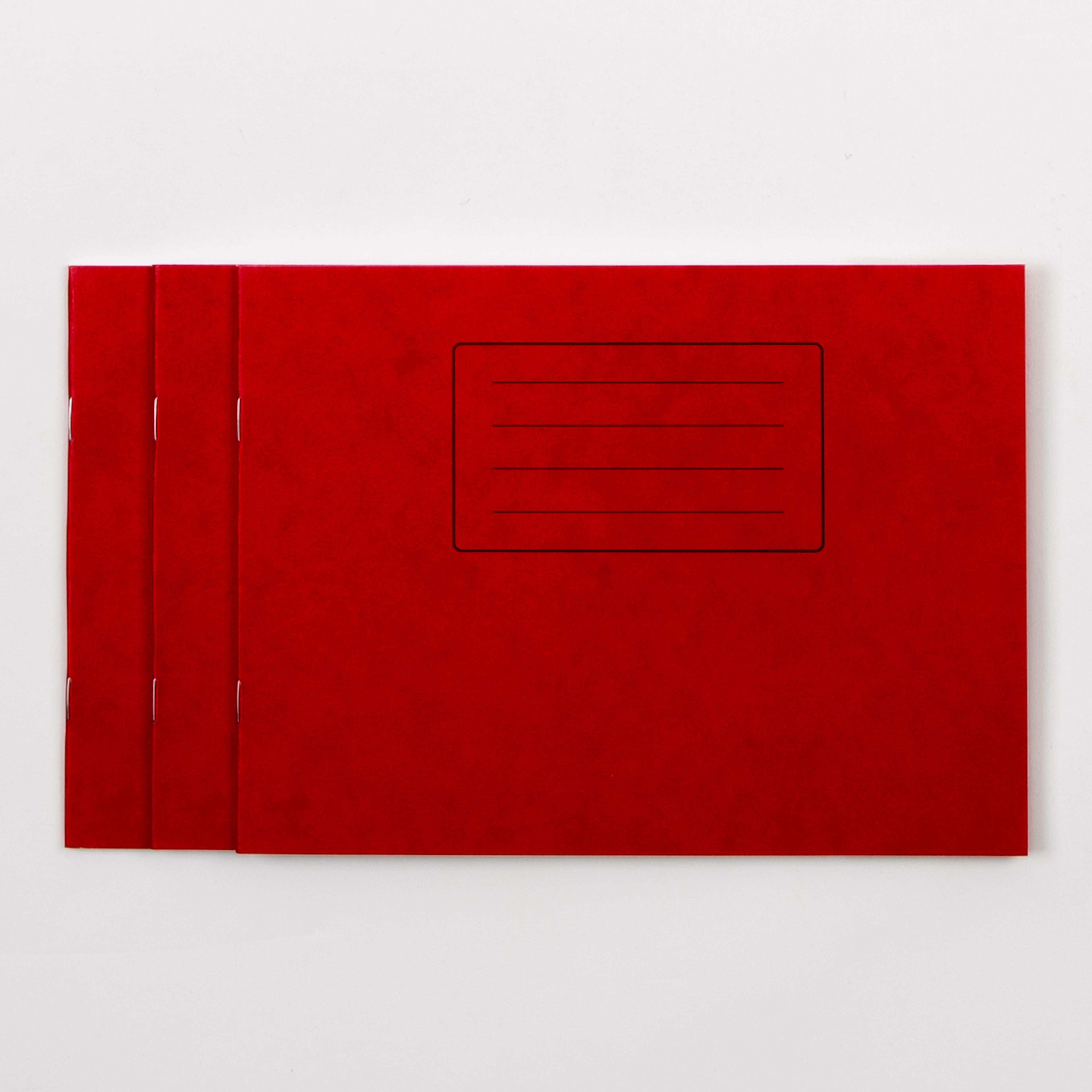 Classmates 152 x 200mm (6 x 8") Handwriting Book 40 Page, 4/15mm Ruled, Red - Pack of 100