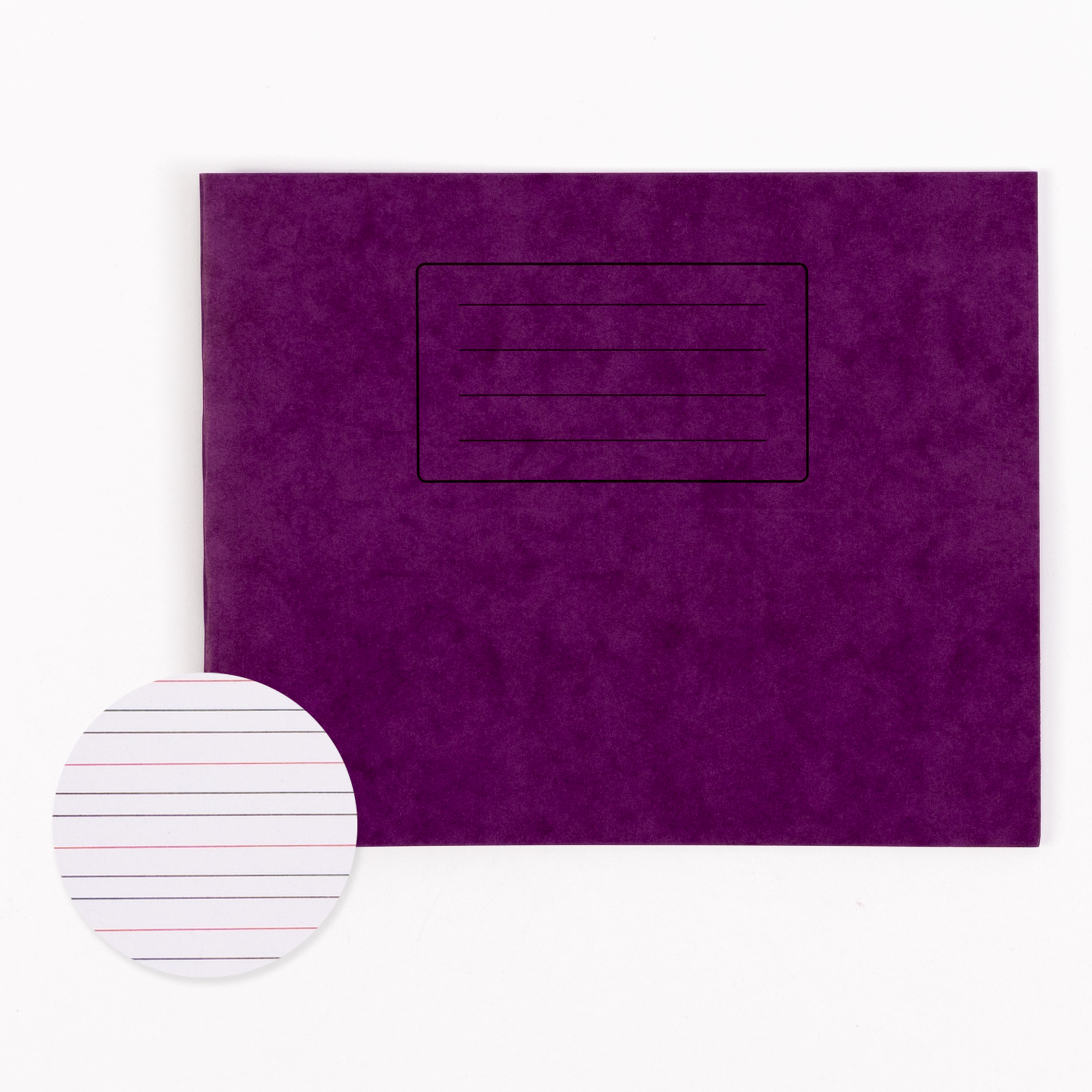 Classmates+200++165mm+%288%26quot%3B+x+6.5%26quot%3B%29+Handwriting+Book+40+Page%2C+4%2F15mm+Ruled%2C+Purple+-+Pack+of+100