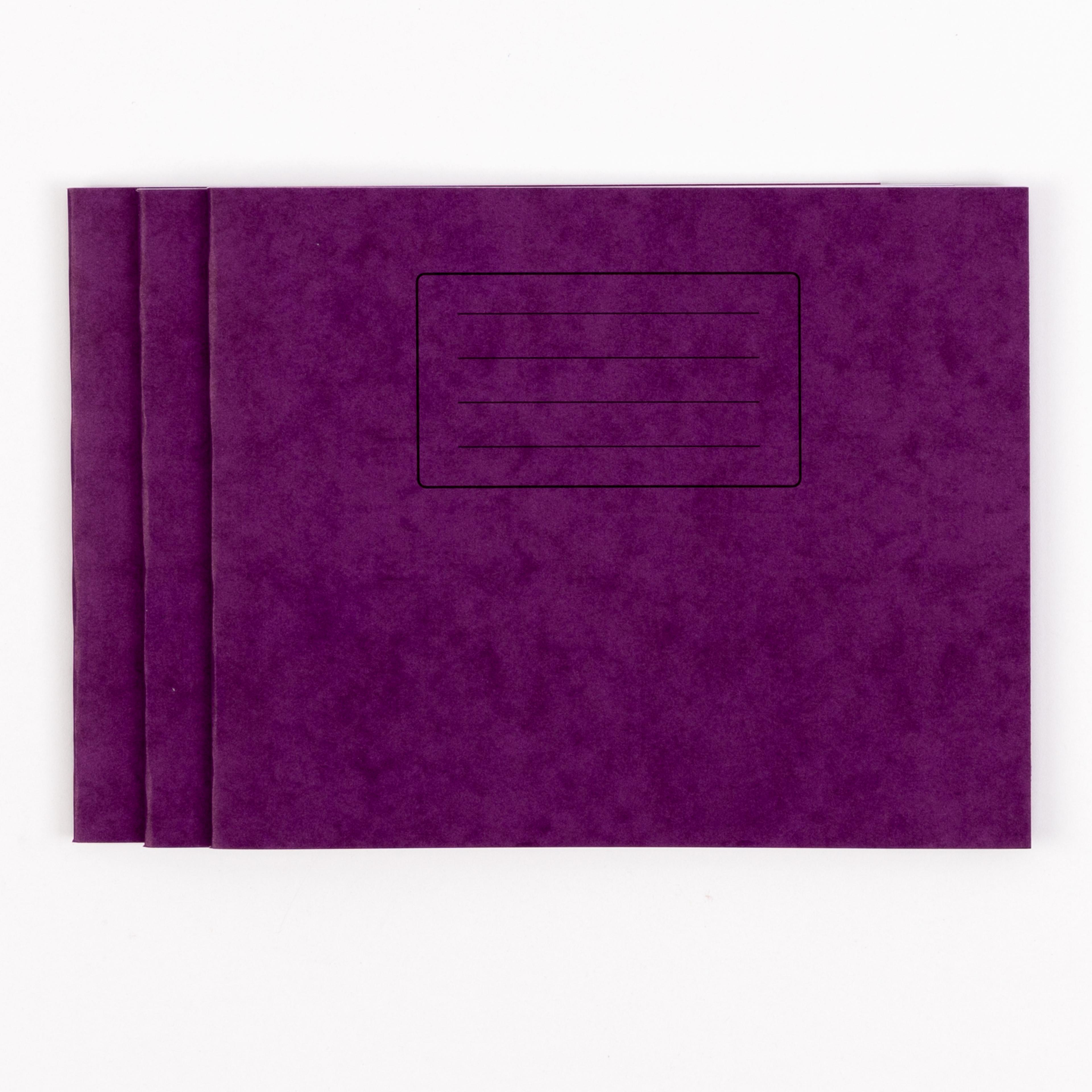 Classmates 200  165mm (8" x 6.5") Handwriting Book 40 Page, 4/15mm Ruled, Purple - Pack of 100