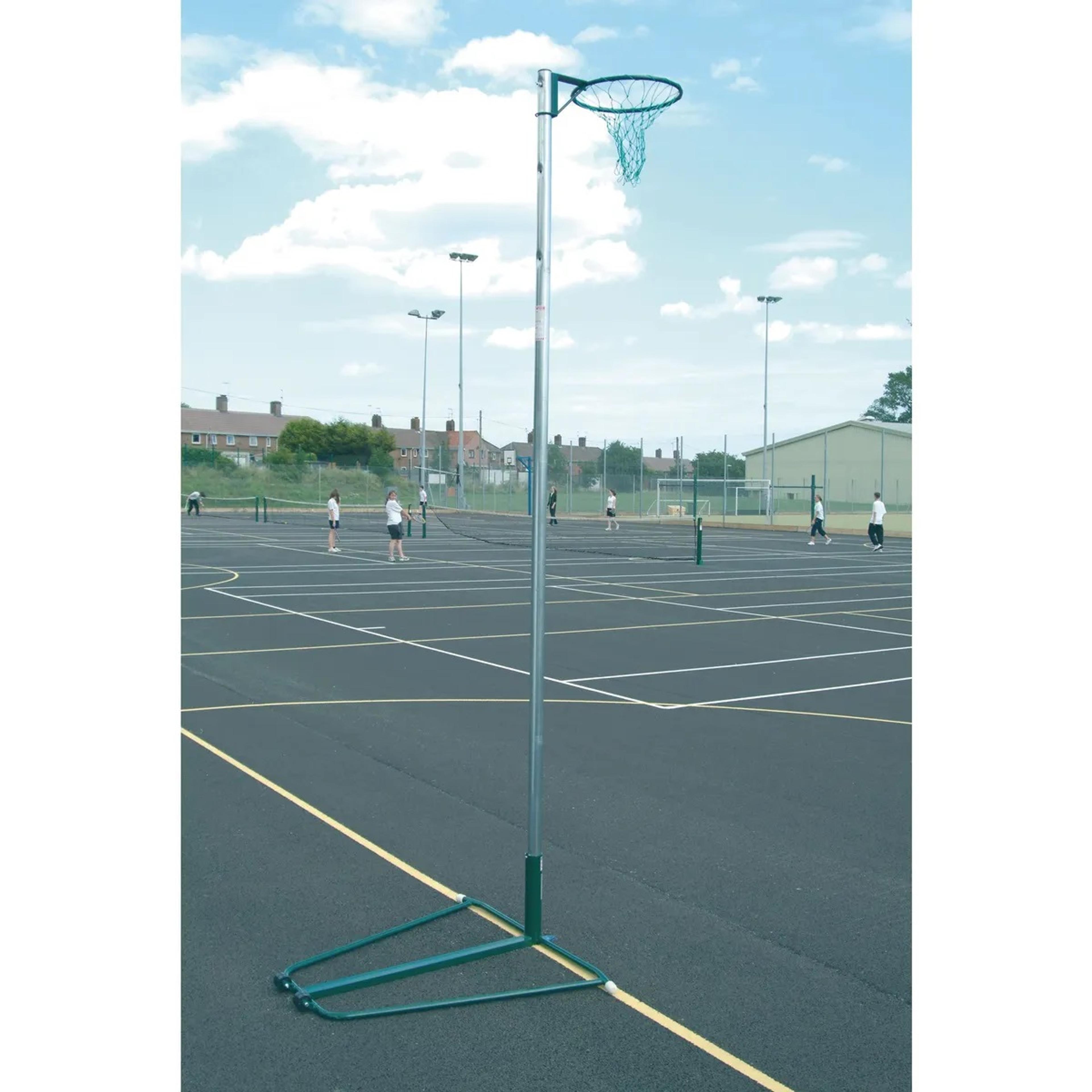 Harrod Sport Wheel Away Netball Post - 16mm - Green - Pair