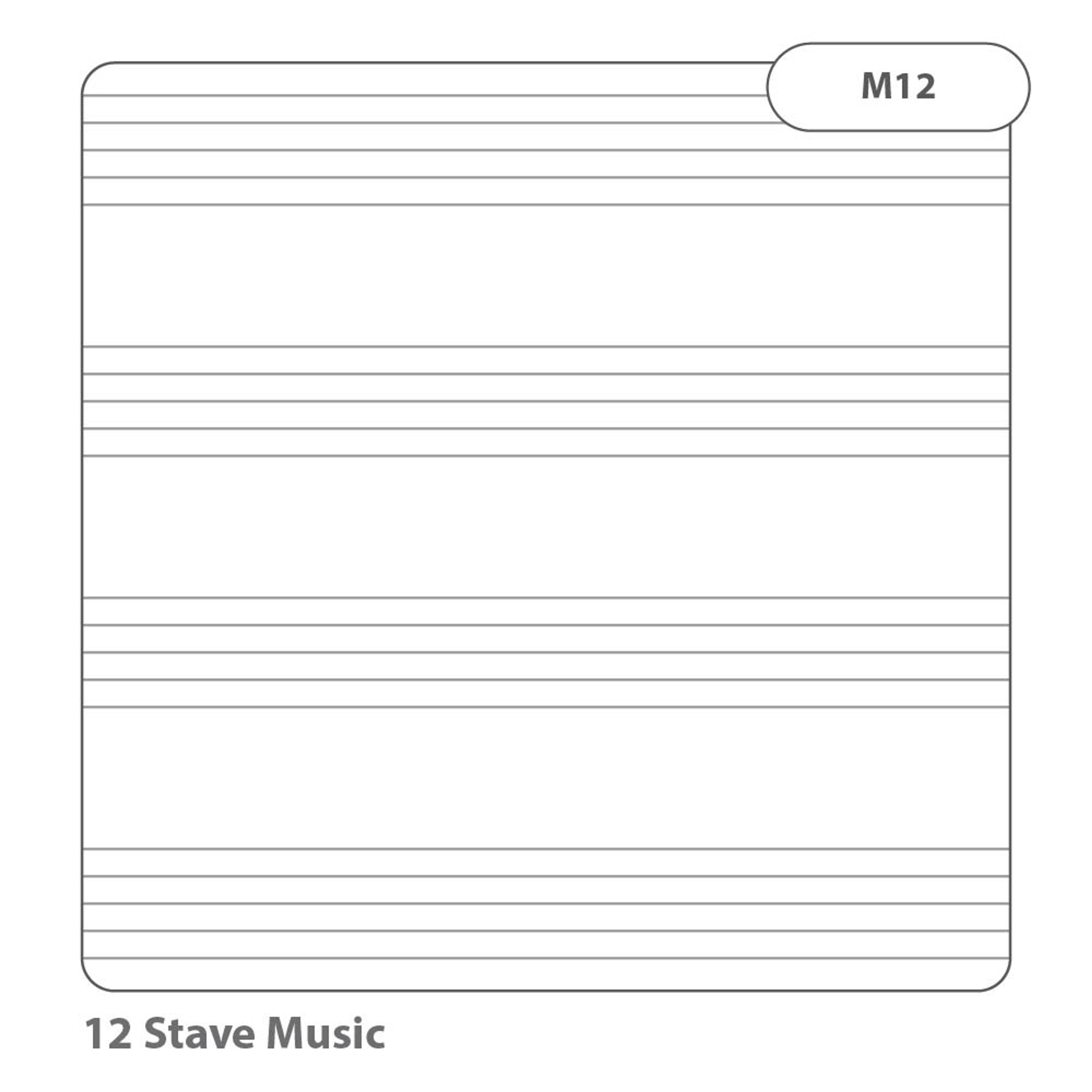 Classmates A4 Music Paper, 12 Stave Manuscript, 2 Hole Punched - 1 Ream 