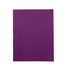 Findel Everyday 9" x 7" Exercise Book 80 Page, 8mm Ruled With Margin, Purple - Pack of 100