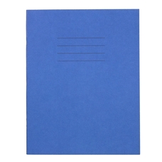 Findel Everyday 9" x 7" Exercise Book 80 Page, 8mm Ruled With Margin, Blue - Pack of 100