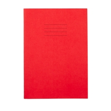 Findel Everyday A4 Exercise Book 64 Page, 8mm Ruled With Margin, Red - Pack of 50