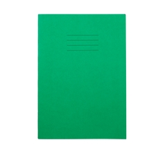 Findel Everyday A4 Exercise Book 64 Page, 8mm Ruled With Margin, Green - Pack of 50