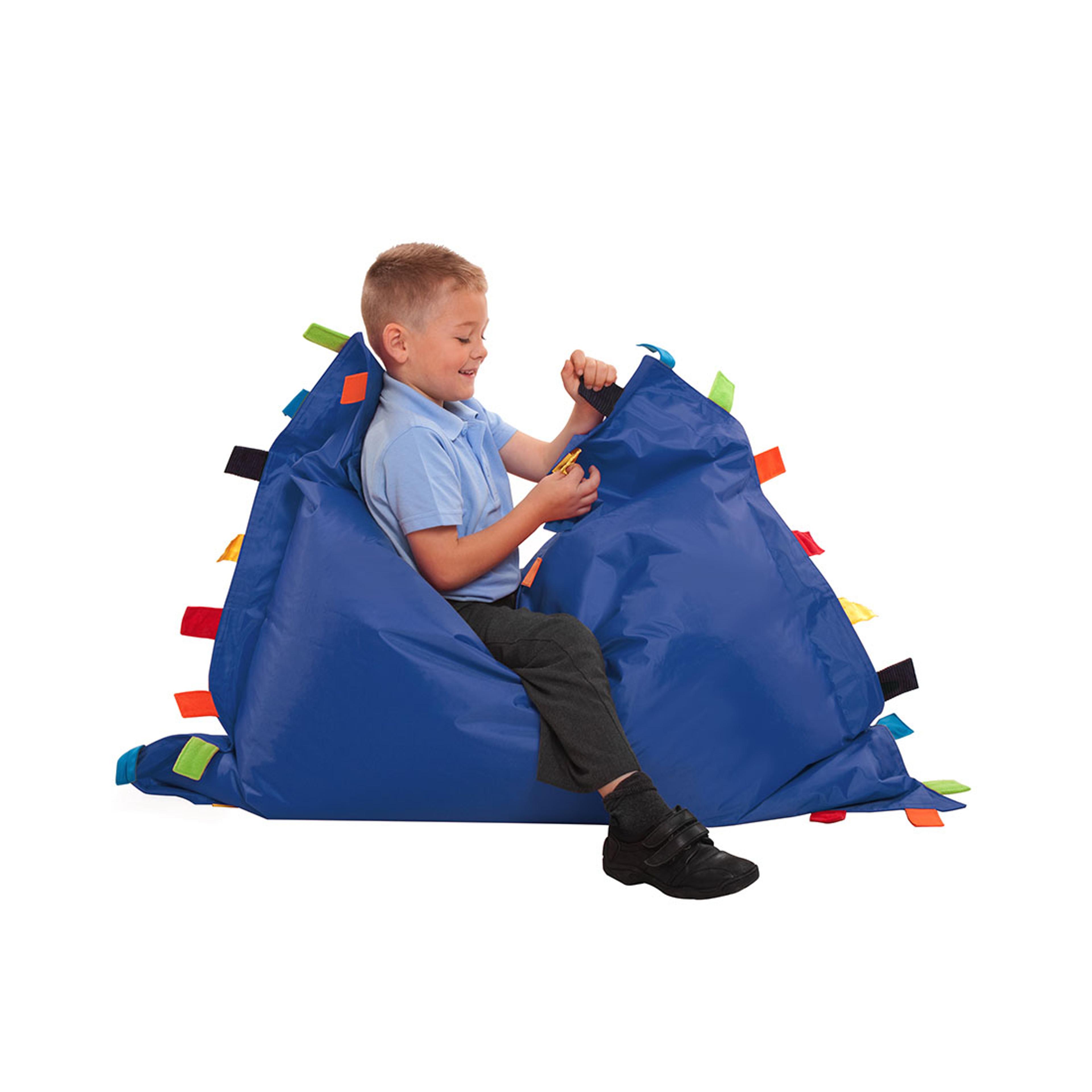 Sensory Touch Tags Floor Cushion - Blue