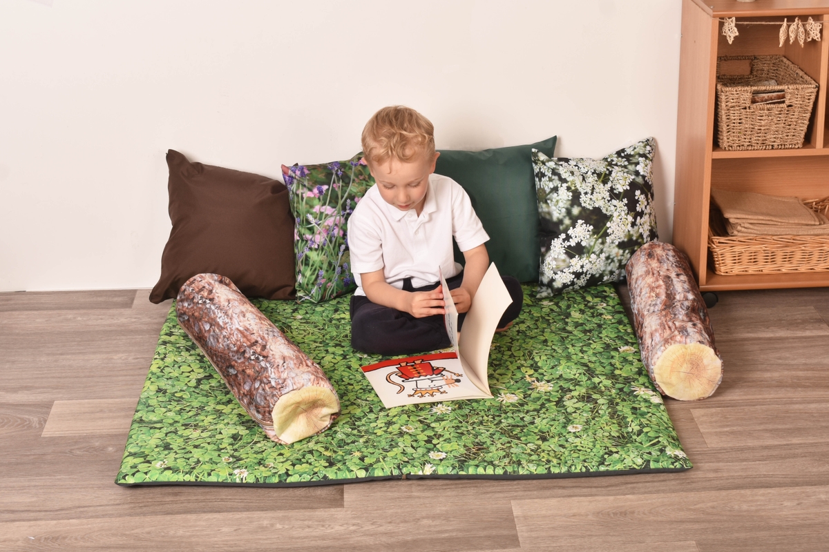 Nature Math Mat Outdoor/Indoor Nature Mat and Cushions from Hope Education - Set of 7 ...