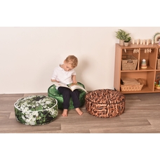 Outdoor/Indoor Nature Printed Pouffes from Hope Education - Set of 3
