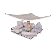 Outdoor/Indoor Baby Feather Print Mat, Cushion & Canopy Set from Hope Education