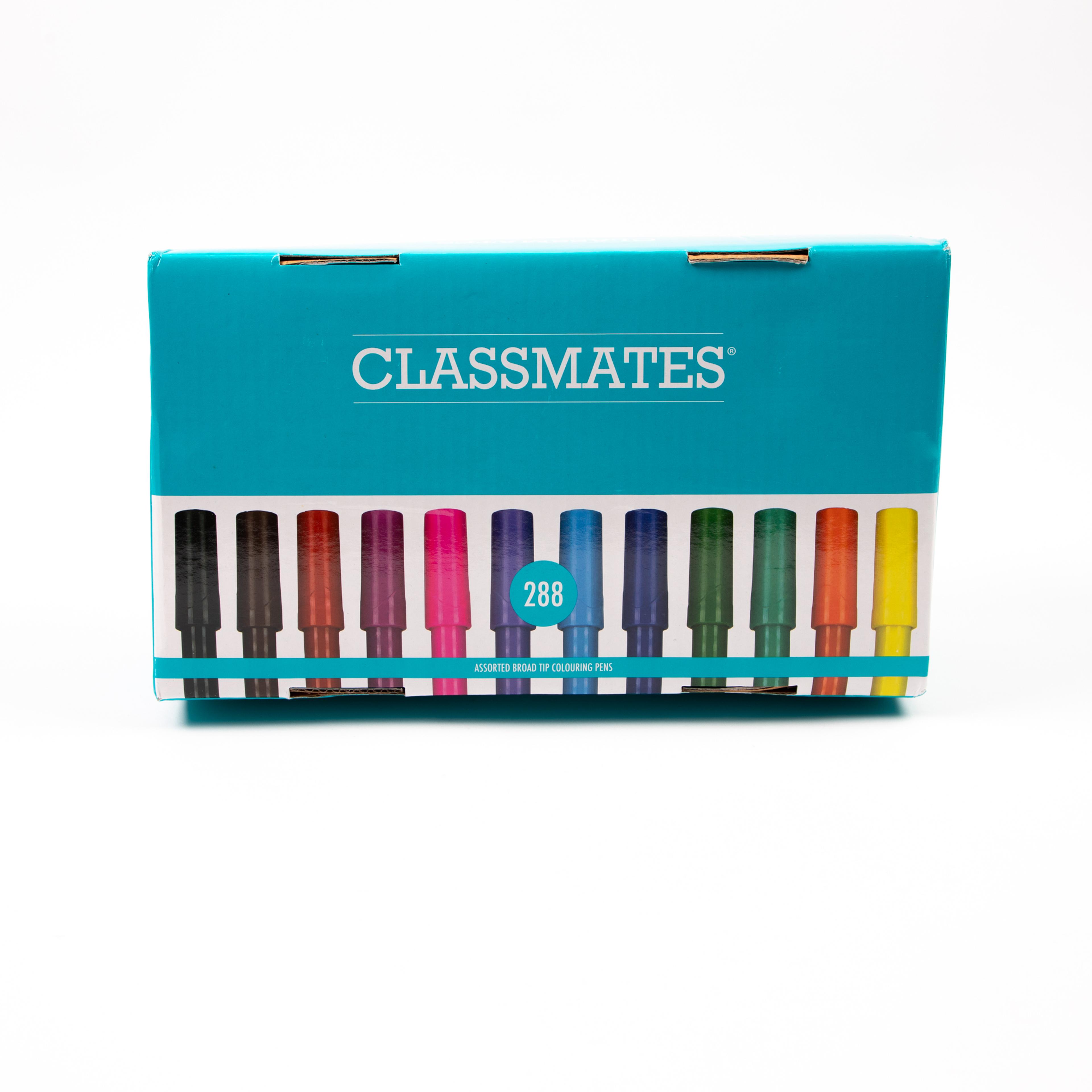 Classmates Broad Tip Coloured Pens - Assorted - Pack of 288