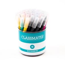 Classmates Fine Tip Coloured Pens - Assorted - Pack of 40