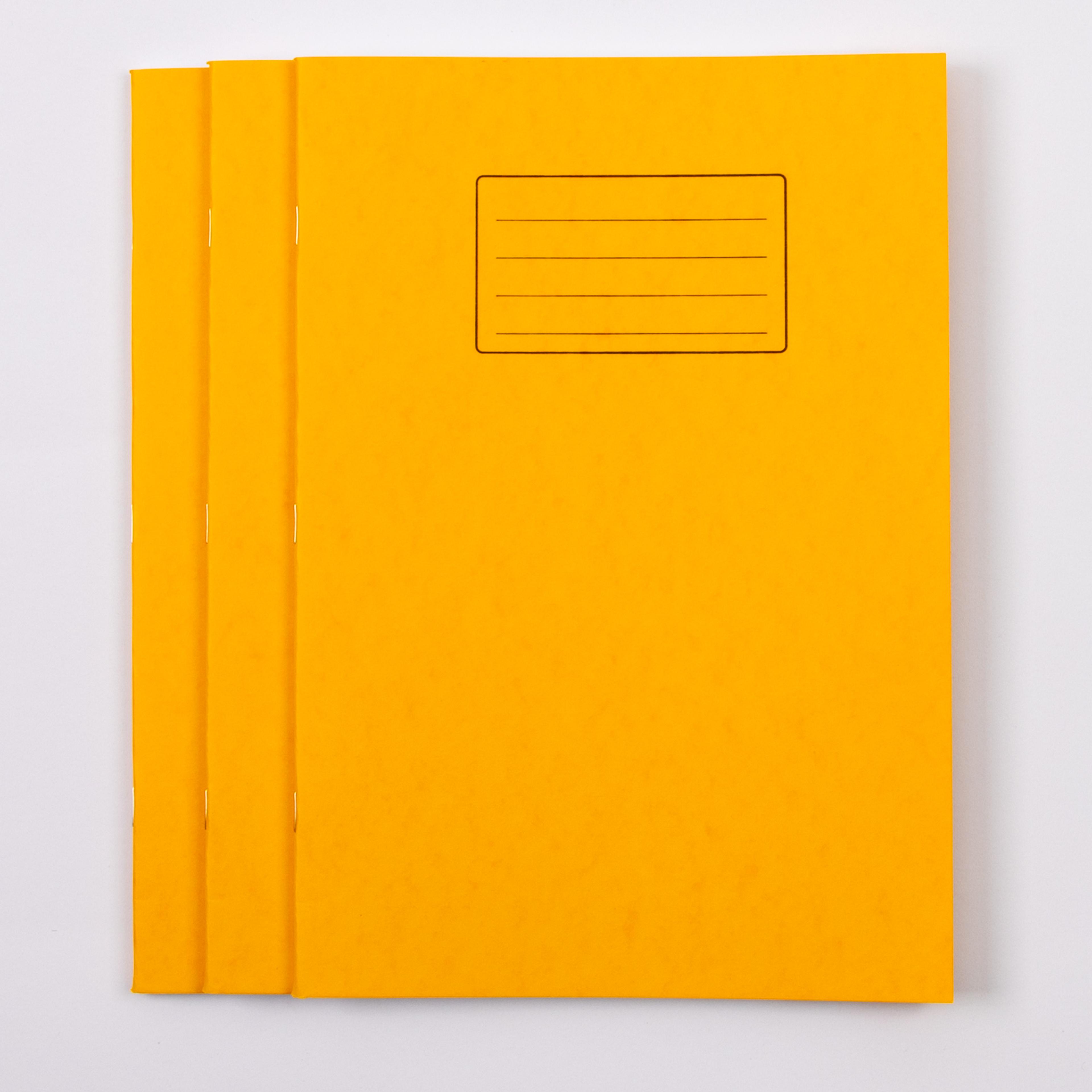 Classmates A4 Exercise Book 80 Page, 8mm Ruled with Margin/Plain Alternate, Yellow - Pack of 50