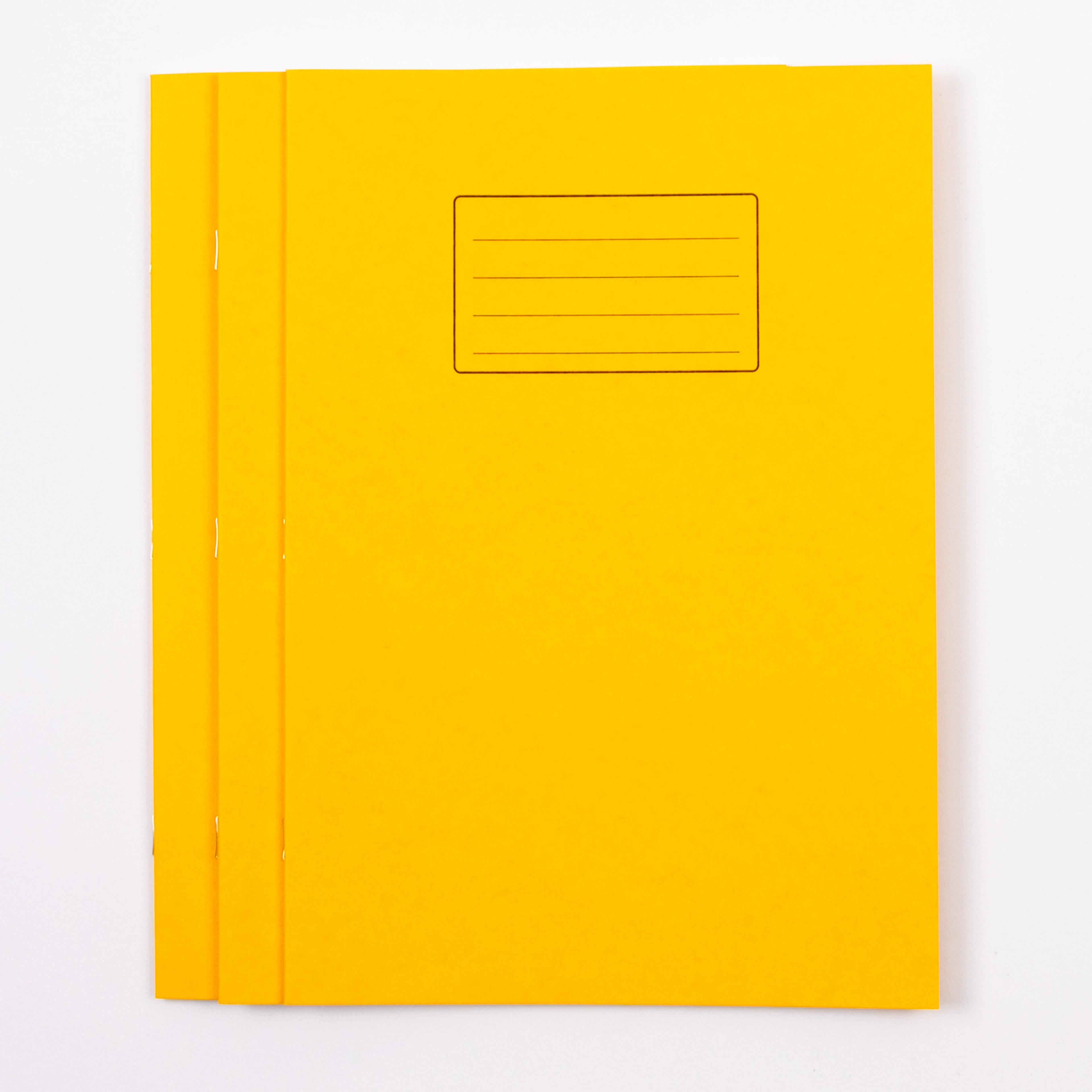 Classmates A4 Exercise Book 32 Page, Top Half Plain/Bottom 12mm Ruled, Yellow - Pack of 100