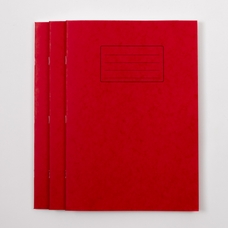 Classmates A4 Exercise Book 80 Page, Top Half Plain/Bottom 15mm Ruled, Red - Pack of 50