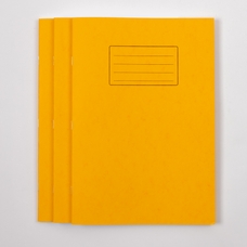 Classmates A4 Exercise Book 80 Page, Top Half Plain/Bottom 15mm Ruled, Yellow - Pack of 50