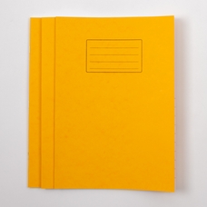 Classmates A4 Exercise Book 32 Page, Top Half Plain/Bottom 15mm Ruled, Yellow - Pack of 100