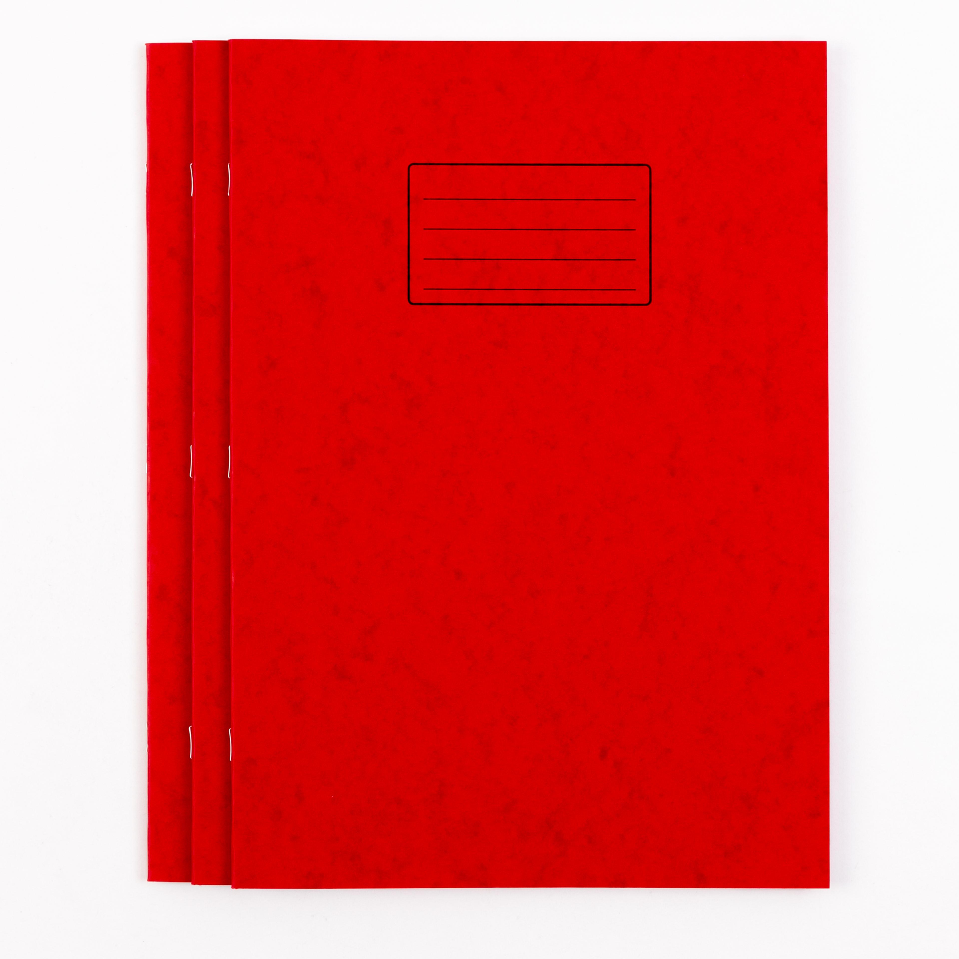 Classmates A4+ Exercise Book 48 Page, 10mm Squared, Red - Pack of 50