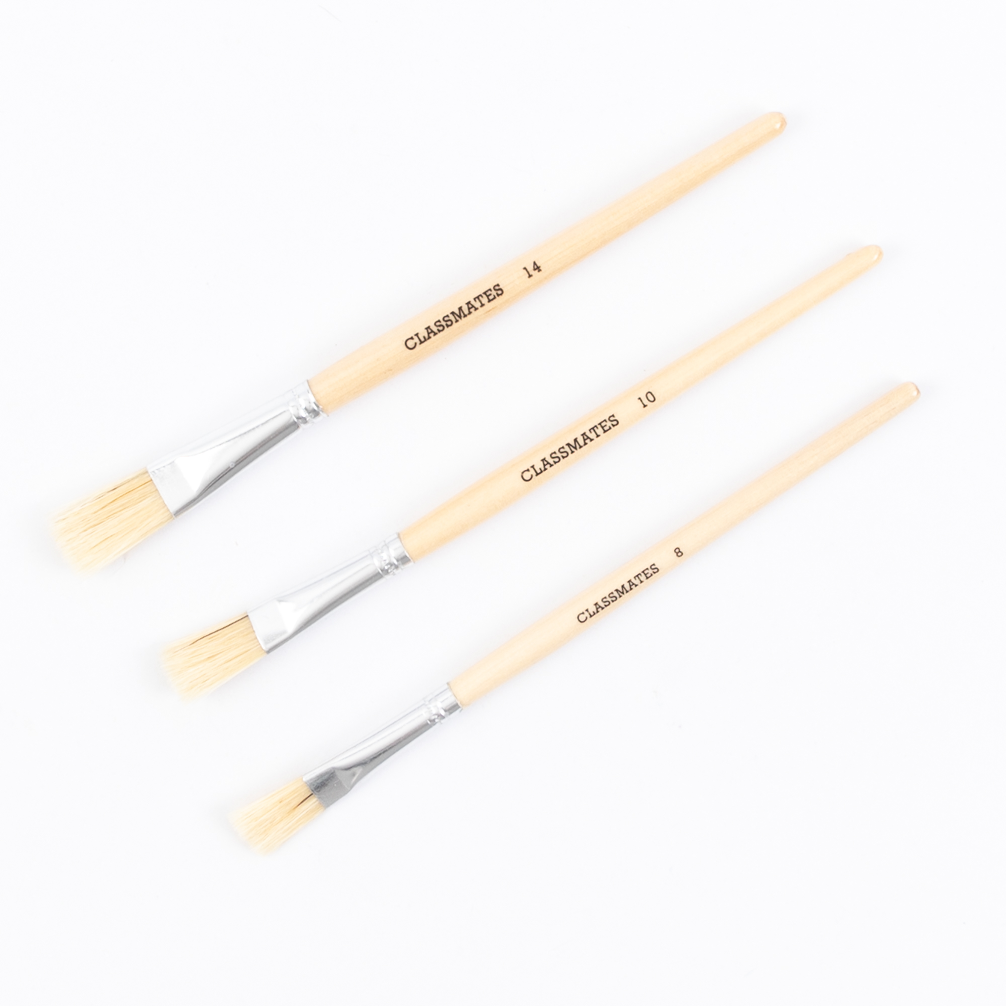 CM Short Flat Paint Brushes - Ass - Pk30