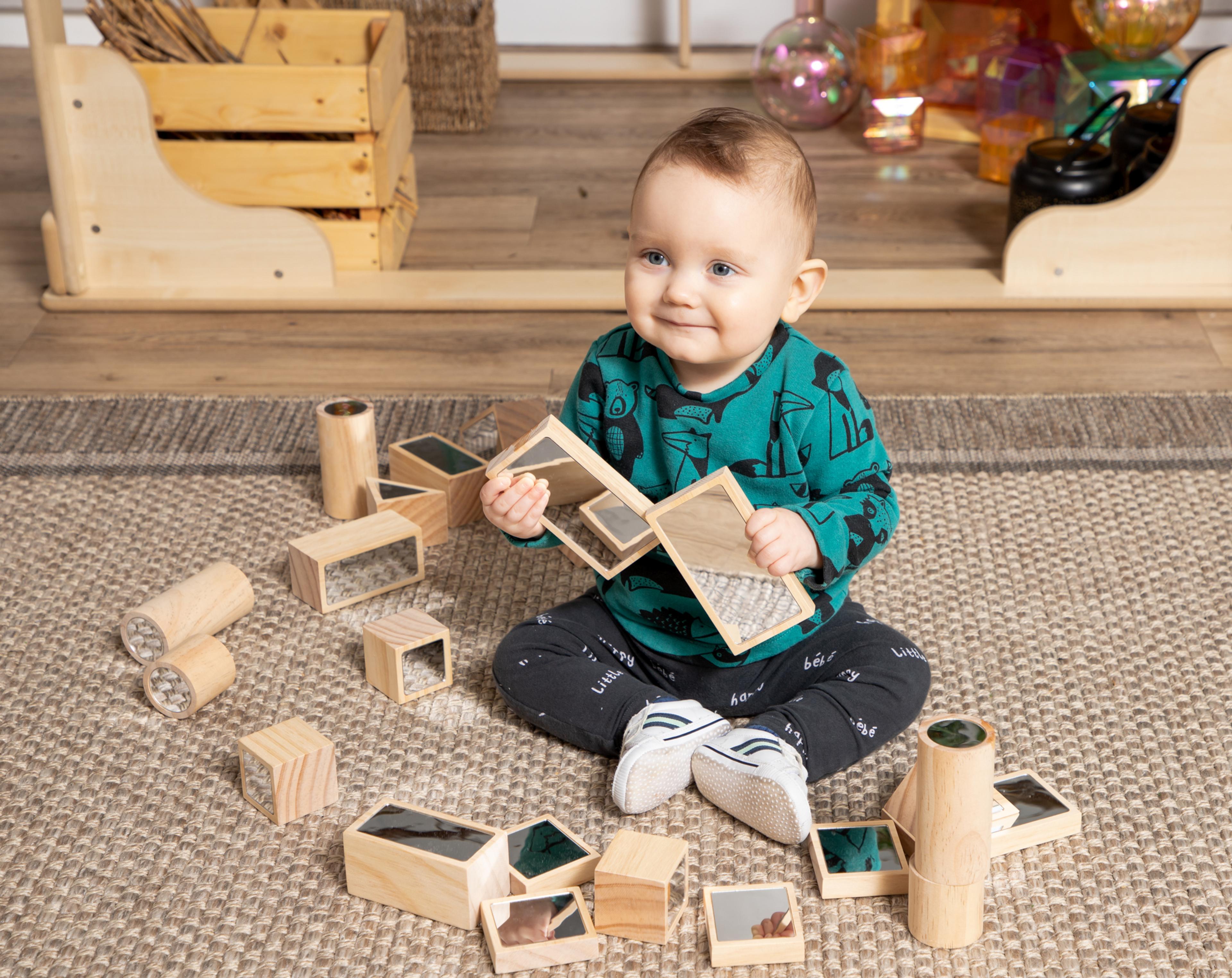 Wooden Mirror Blocks from Hope