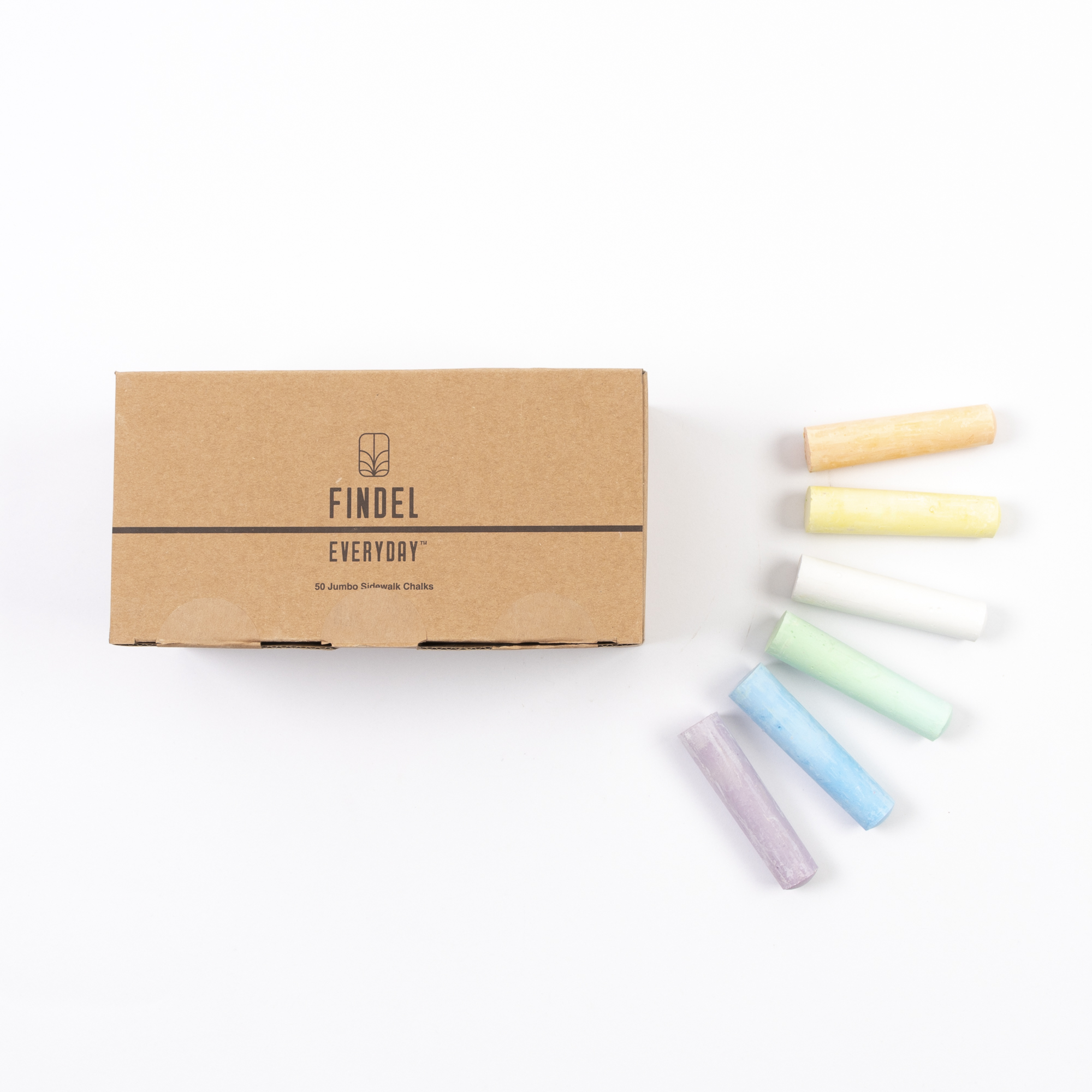 Findel+Everday+Jumbo+Sidewalk+Chalk+-+Pack+of+50