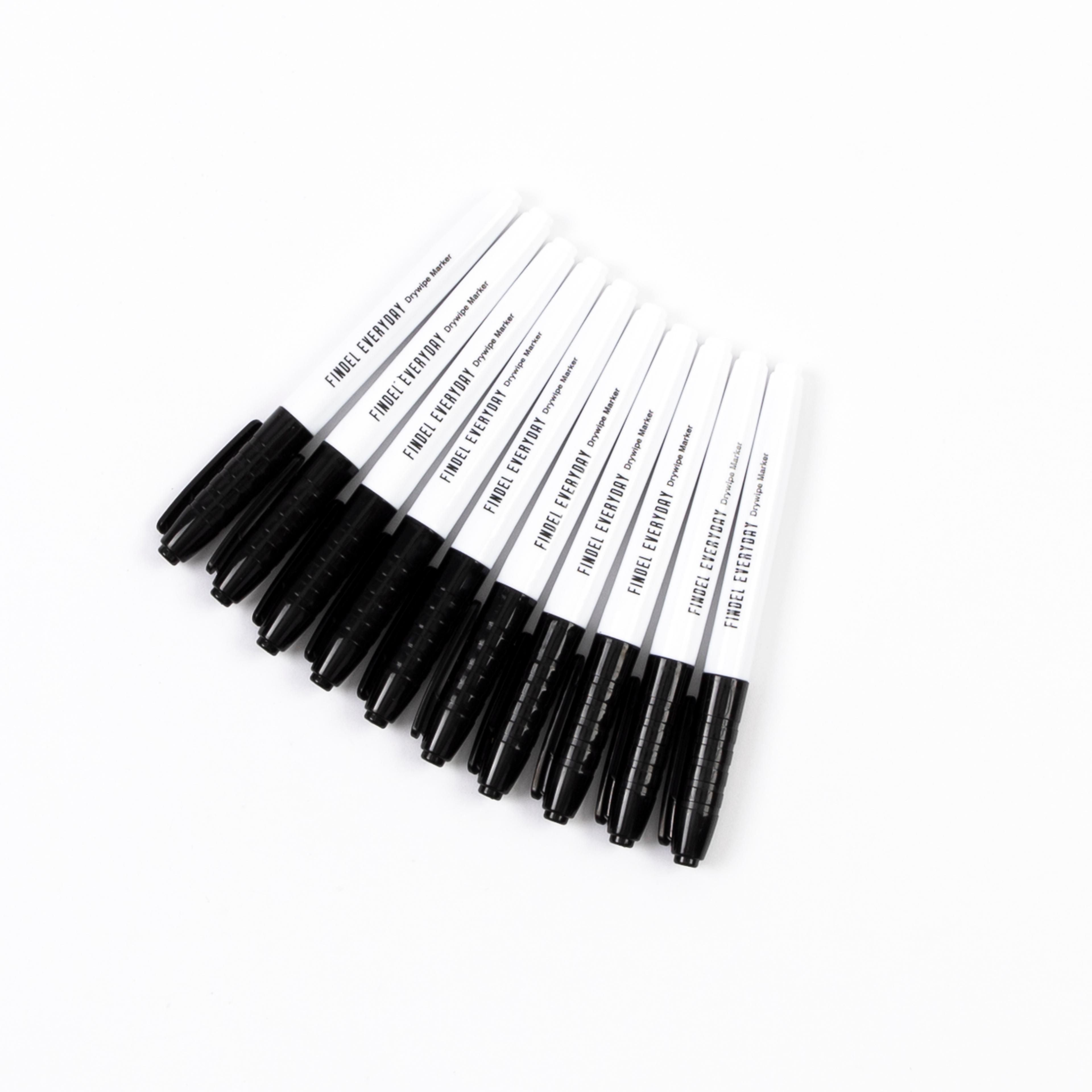 Findel Everyday Whiteboard Marker Black, Bullet Tip - Pack of 100